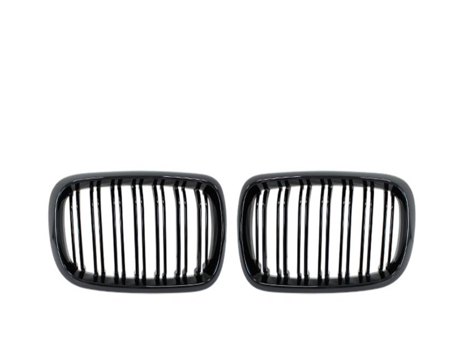 Auto Frontgrill Fronthaube Nierengrill Stoßstange Schwarz Doppelgrill Ersatzteil Autozubehör Für F15 X5 F16 X6 2014 2015 2016 2017 Kühlergrill(Double Line Black) von RFSHOP