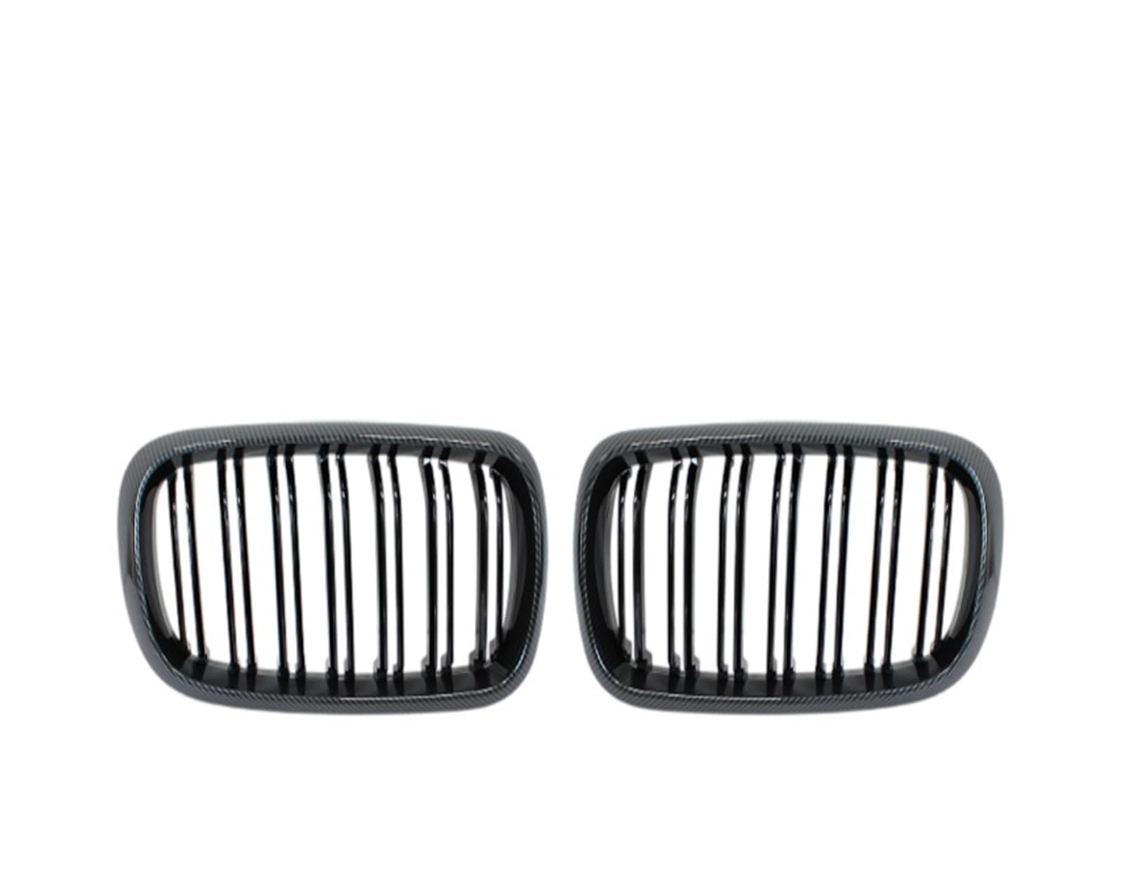 Auto Frontgrill Fronthaube Nierengrill Stoßstange Schwarz Doppelgrill Ersatzteil Autozubehör Für F15 X5 F16 X6 2014 2015 2016 2017 Kühlergrill(Double Line Carbon) von RFSHOP