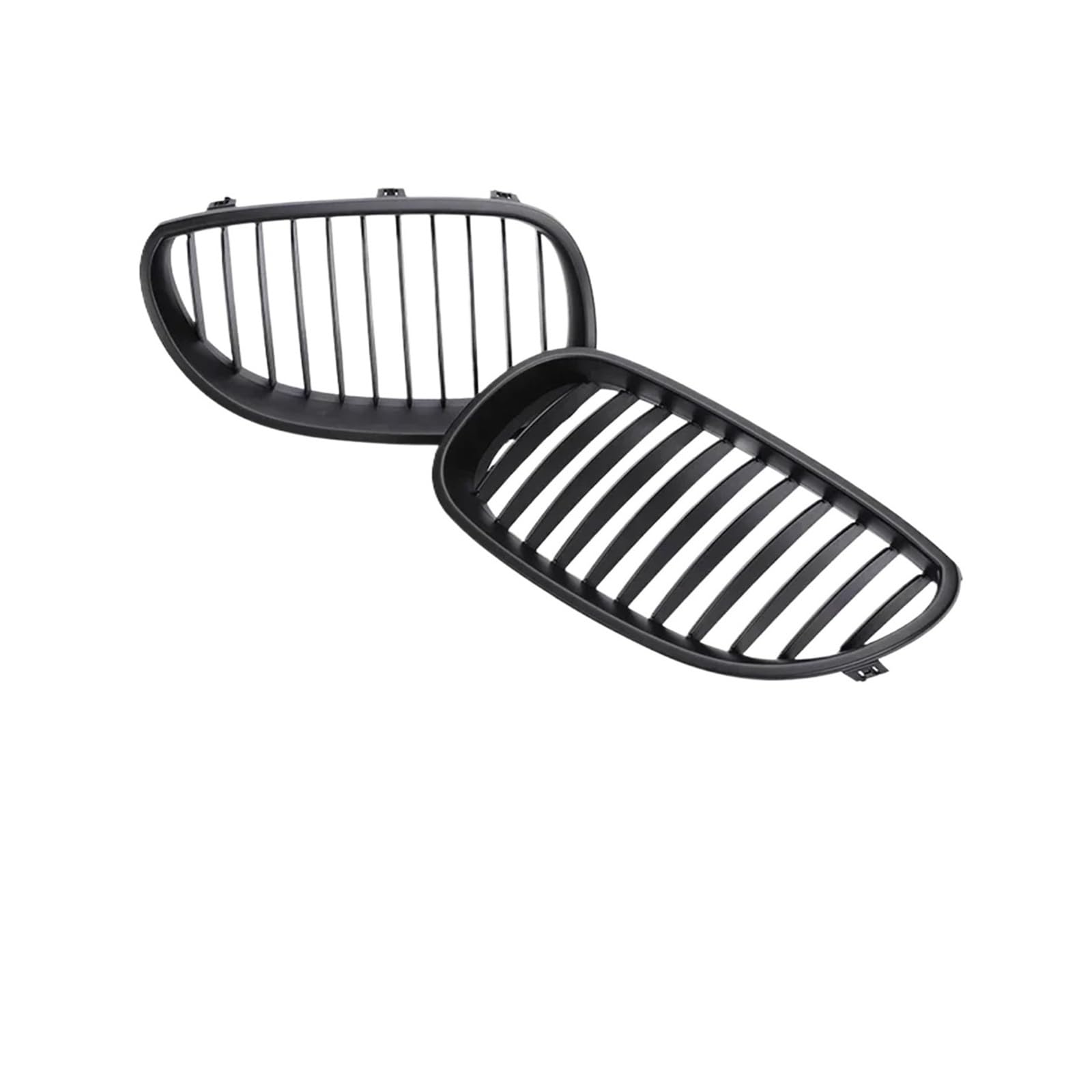 Auto Frontgrill Frontstoßstangengrill Nieren-Renngrill Schwarz Glänzend Haubennetz Für 5er E60 E61 2004-2009 530i 535i 540i 545i Doppellamelle Kühlergrill(Single Matte Black) von RFSHOP