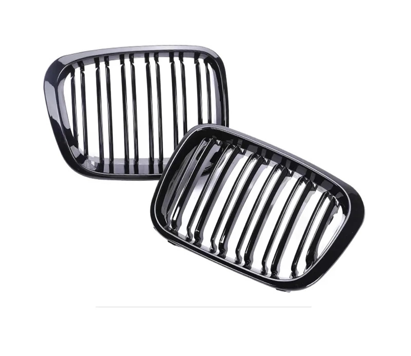 Auto Frontgrill Für 3er E46 Grill 1998-2001 2/4 Türen Auto Front Nierengrill 318i 320i 325i 330i Glanz Schwarz Racing Grille Zubehör Kühlergrill(4 Dual Gloss Black) von RFSHOP