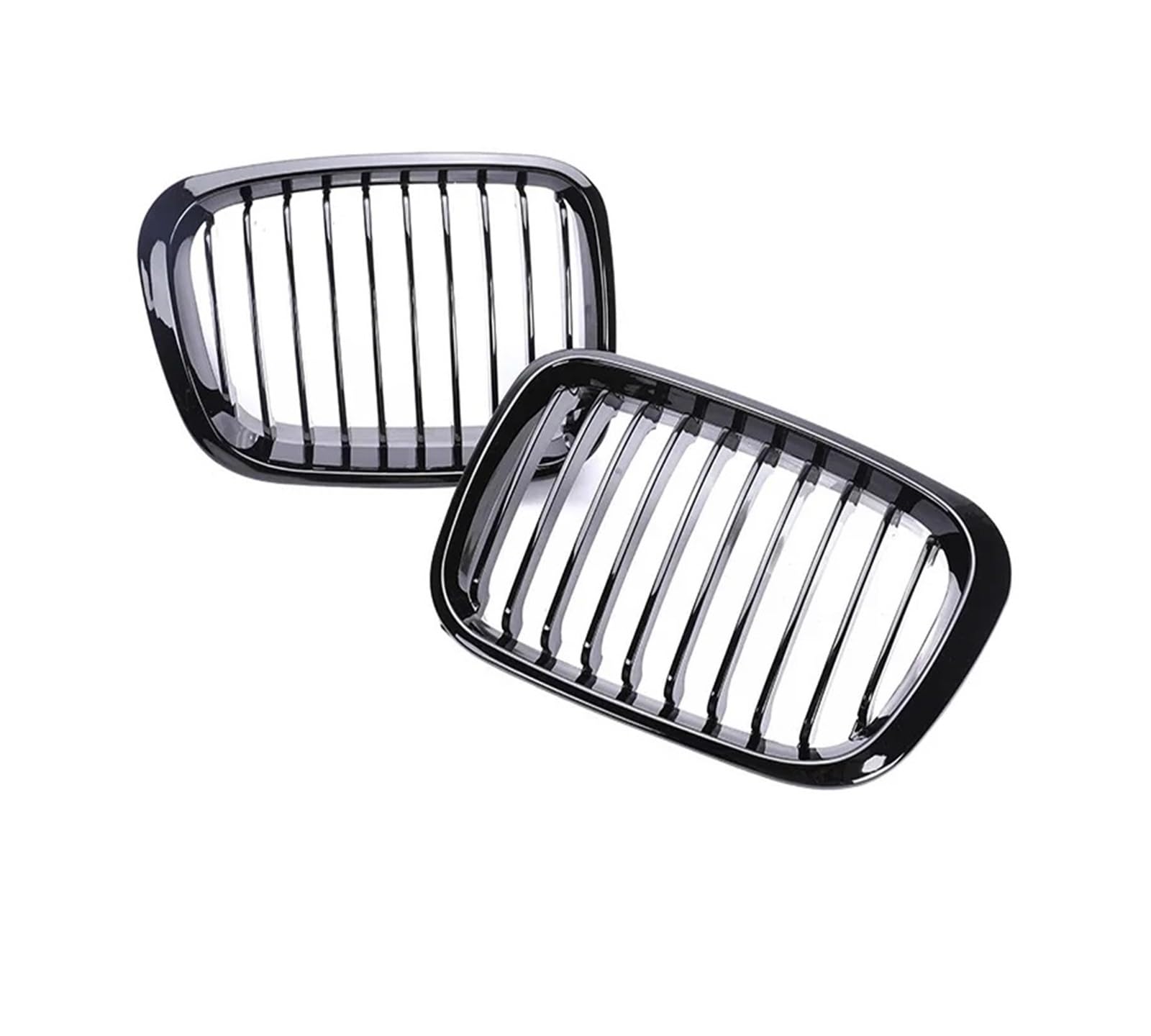 Auto Frontgrill Für 3er E46 Grill 1998-2001 2/4 Türen Auto Front Nierengrill 318i 320i 325i 330i Glanz Schwarz Racing Grille Zubehör Kühlergrill(4 Single Gloss Black) von RFSHOP