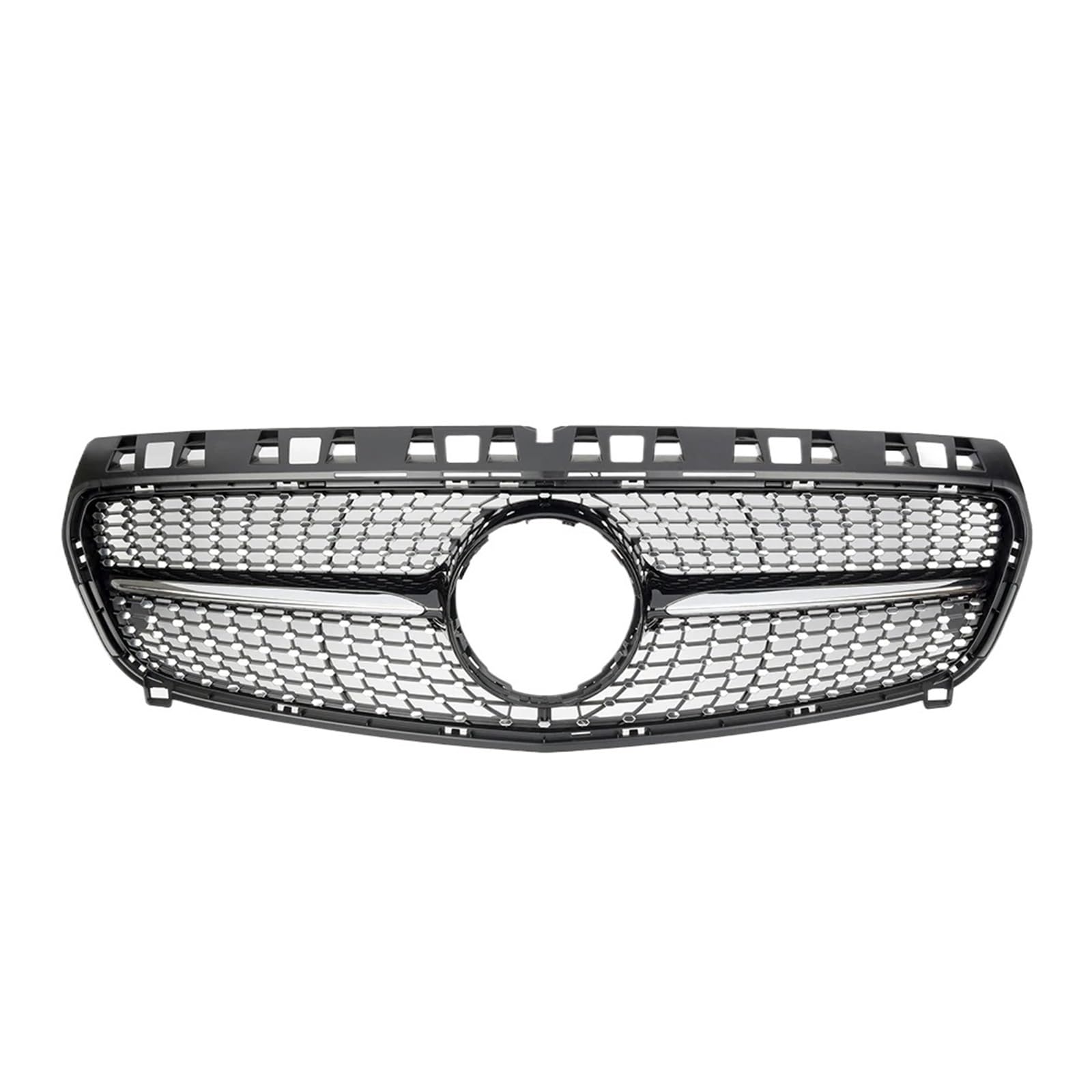 Auto Frontgrill Für Benz A-Klasse W176 A180 A200 A250 A45 2013 2014 2015 AMG Chrom Black Diamonds Style Kühlergrill Schwarz GTR Frontstoßstangengrill Kühlergrill(Diamonds-Black) von RFSHOP