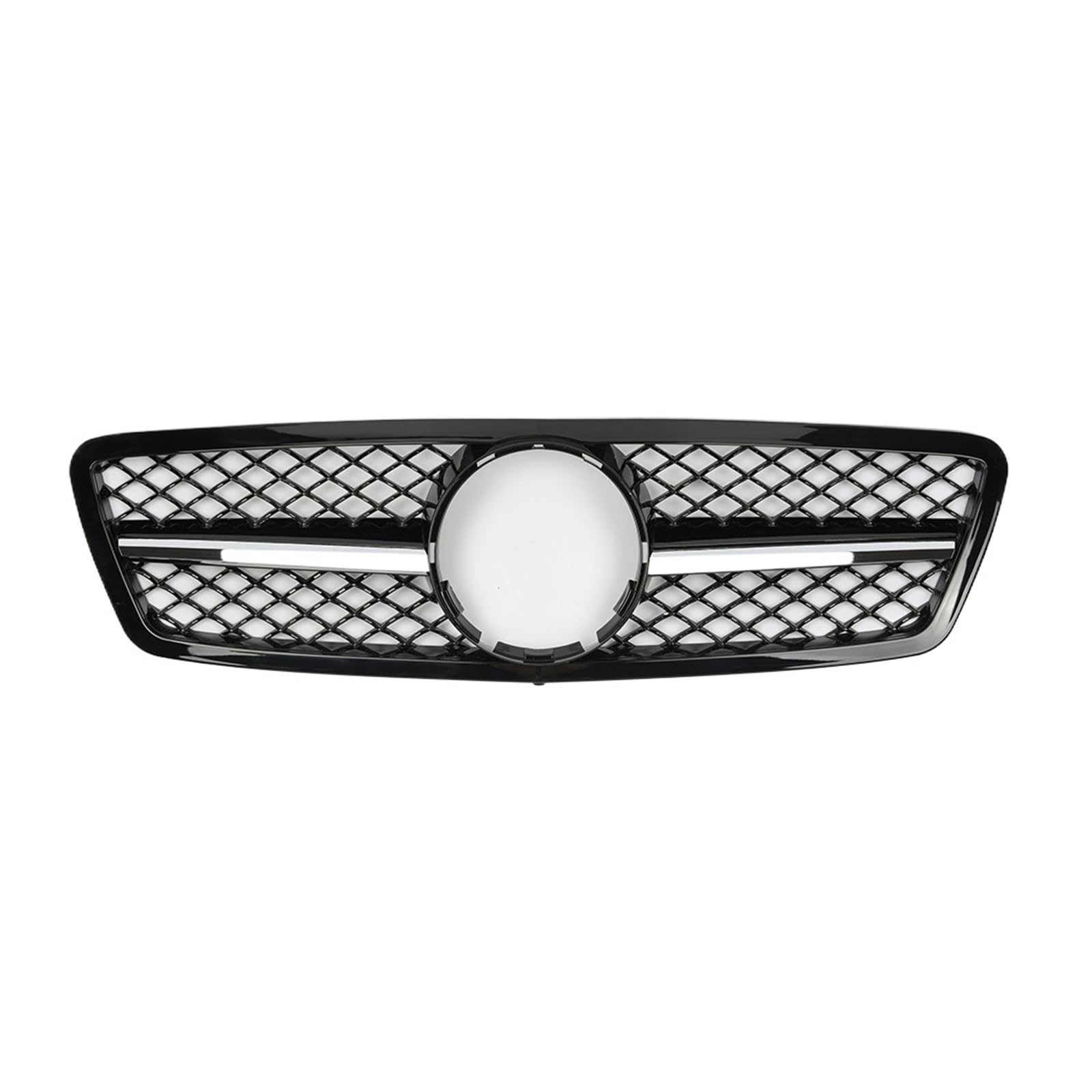 Auto Frontgrill Für Benz C-Klasse W203 2001-2007 C200 C240 ​​C320 Kühlergrill Im Chrom-Silber-Diamanten-Stil Schwarzer Frontstoßstangengrill Im GTR-Stil Kühlergrill(AMG-Chrome 1 Pin) von RFSHOP