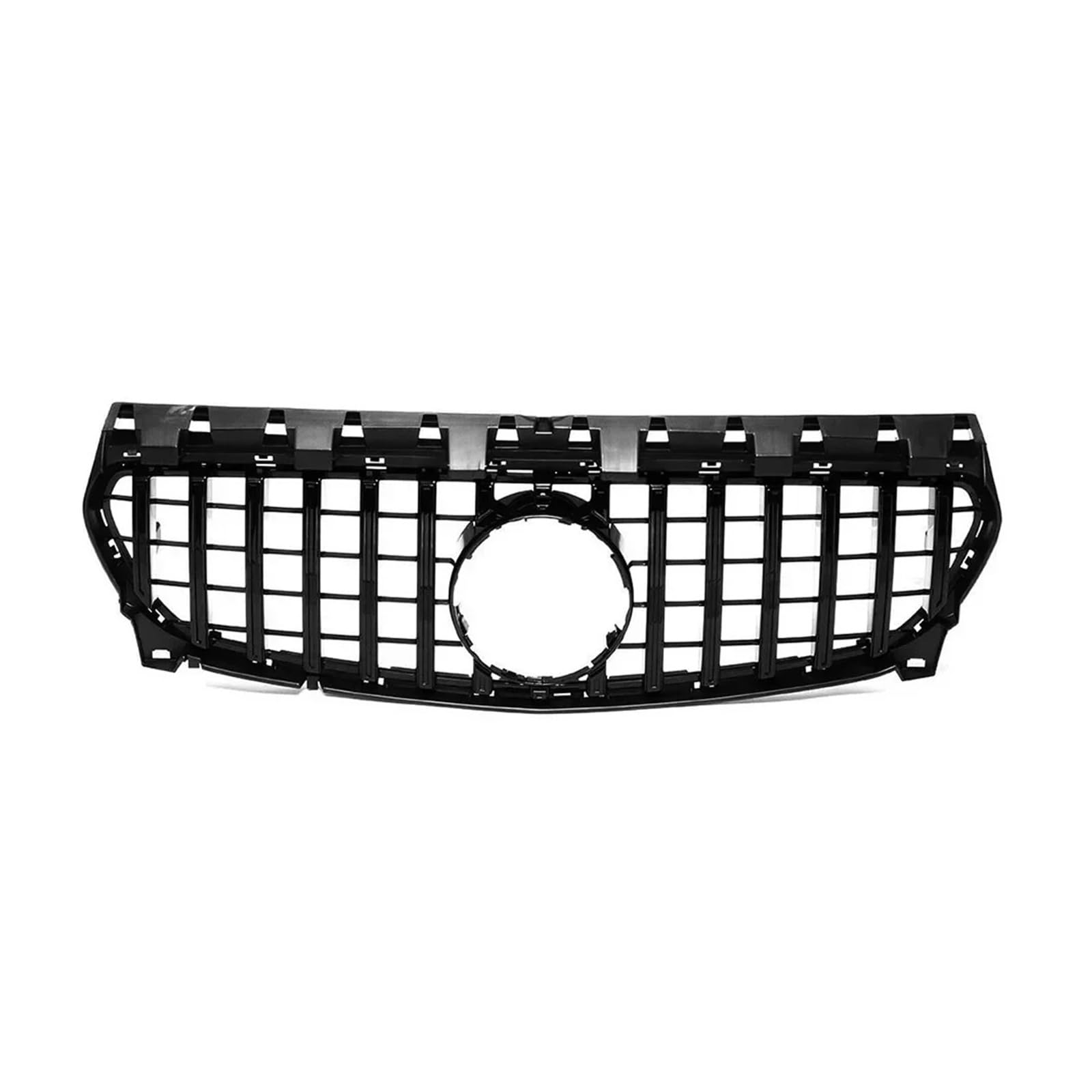 Auto Frontgrill Für Benz CLA-Klasse W117 C117 X117 2013-2019, Kühlergrill Im AMG-Stil, Glänzend Schwarz, Stoßstangengrill Im Chrom-Schwarz-Diamant-Stil Kühlergrill(GTR-Black) von RFSHOP