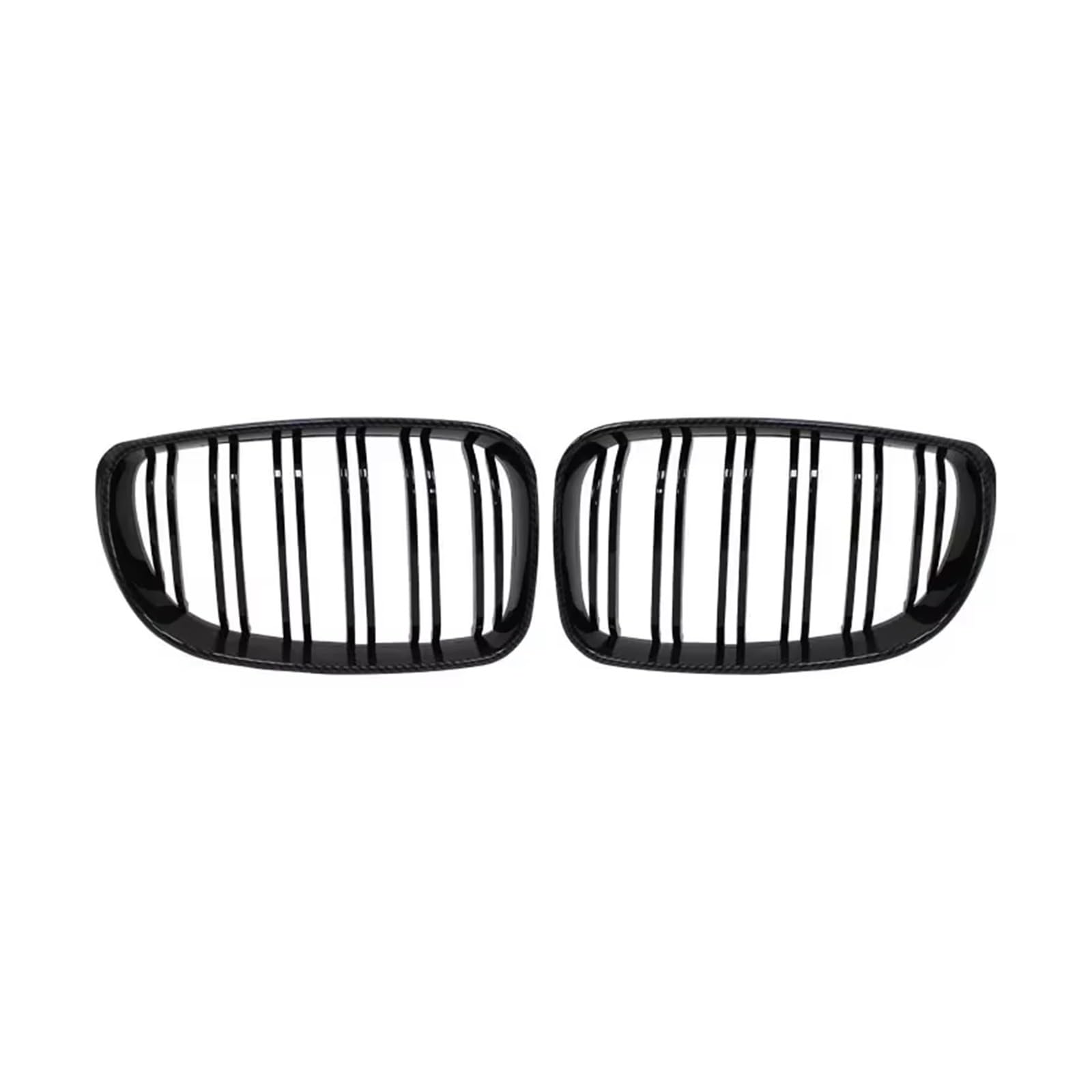 Auto Frontgrill Für E81 E87 E82 E88 128I 130I 135I 2007-2011 Auto Vorderen Stoßfänger Nierengrill Racing Grills Gitter Glanz Schwarz Dual Lamellen Grill Kühlergrill(Kohlefaser) von RFSHOP