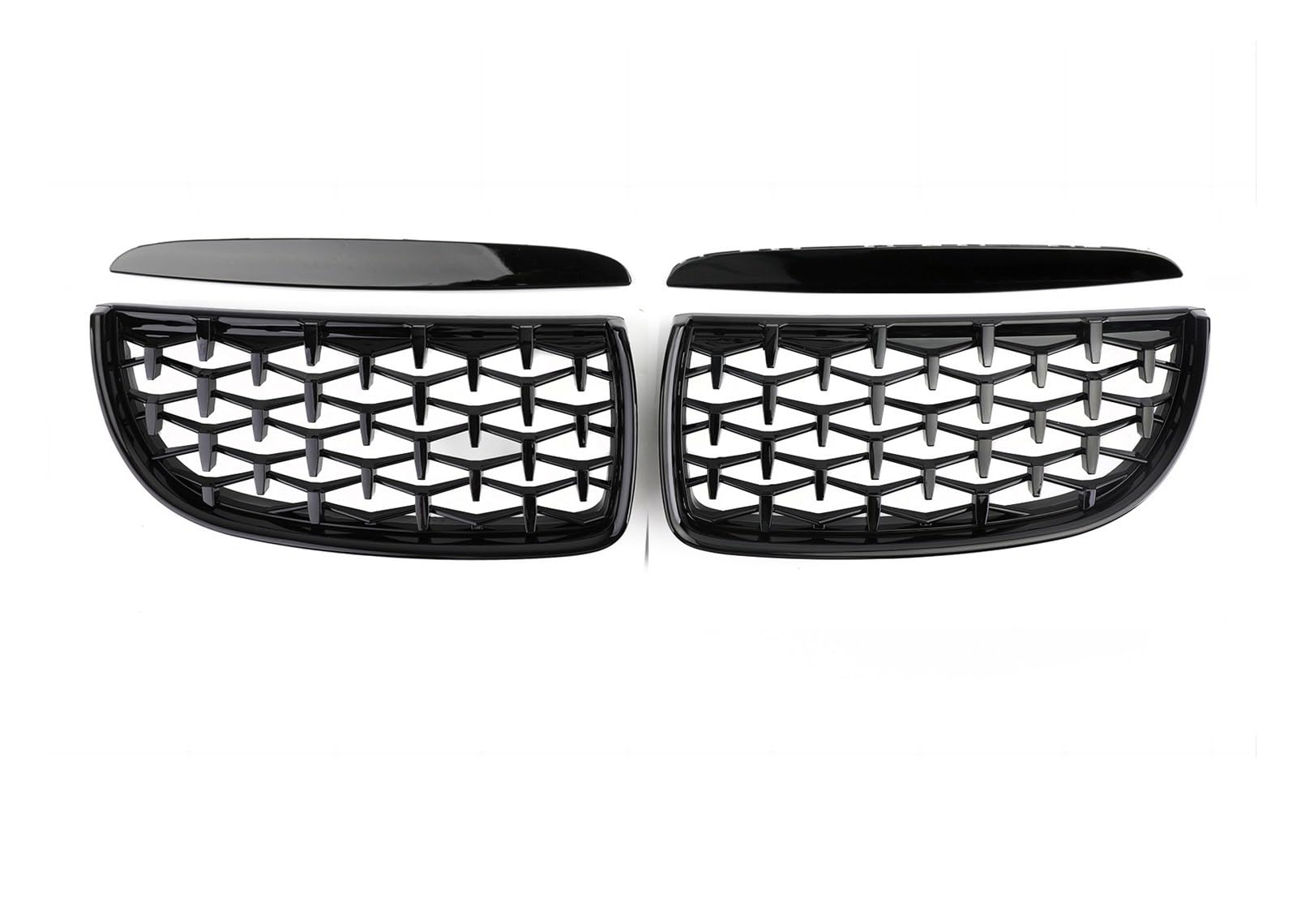 Auto Frontgrill Für E90 E91 Tuning 3 Serie 2005 2006 2007 2008 2009 2010 2011 2012 Auto Front Glanz Balck Grills Grille Sport Diamant LCI PreLCI Kühlergrill(05-08 GBlack) von RFSHOP