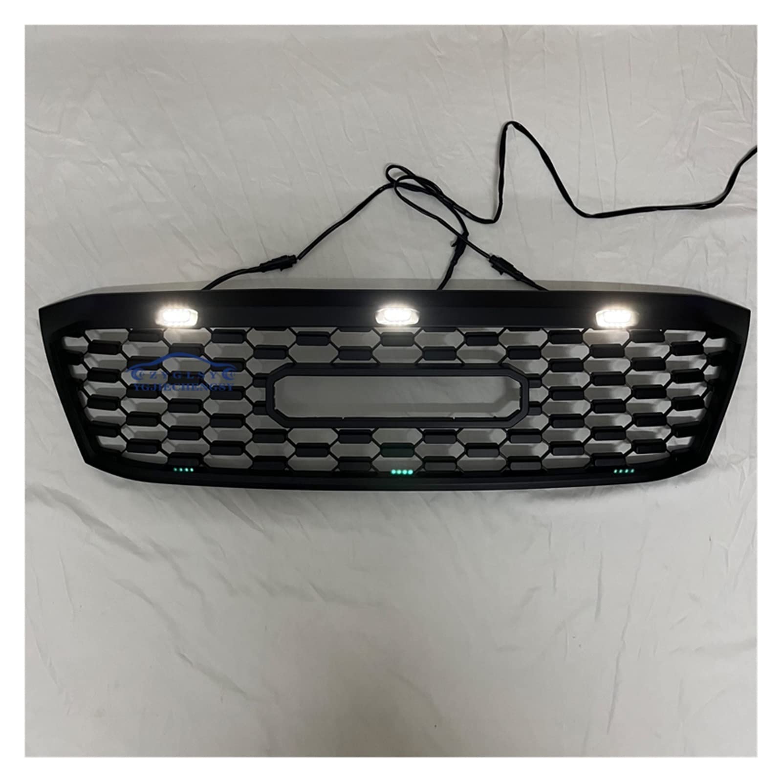 Auto Frontgrill Für Hilux Für Vigo 2005 2006 2007 2008 2009 2010 2011 Autoteil Renngrill Modifizierter Kühlergrill Grills Frontstoßstange Netzmaske Kühlergrill(White LED with Logo) von RFSHOP