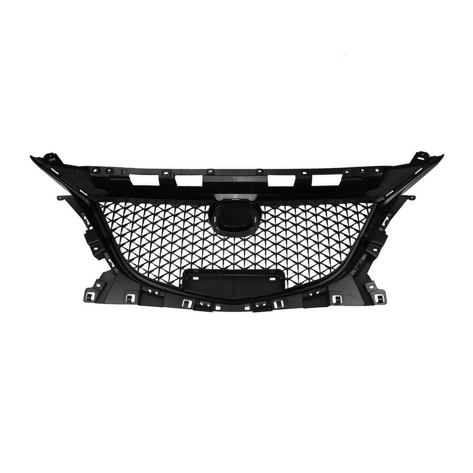 Auto Frontgrill Für Mazda 3 Axela 2014 2015 2016 Kühlergrill Waben-Stil Racing Grill Schwarz Auto Oberen Stoßfänger Ansaughaube Kühler Mesh Grid Kühlergrill von RFSHOP