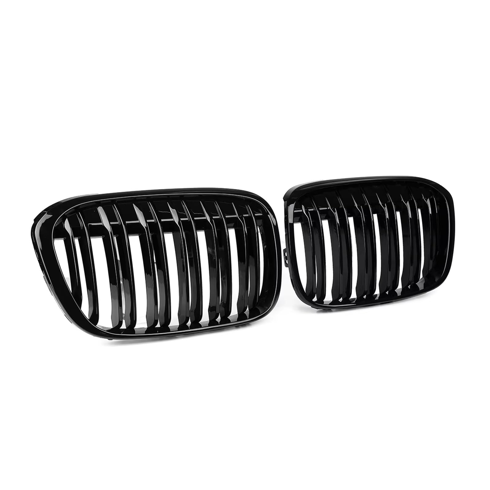 Auto Frontgrill Für X1 F48 F49 2016 2017 2018 2019 2020 Doppellinie Auto Vorderen Stoßfänger Nierengrill Gitter Renngrill Glänzend Schwarz Kühlergrill von RFSHOP