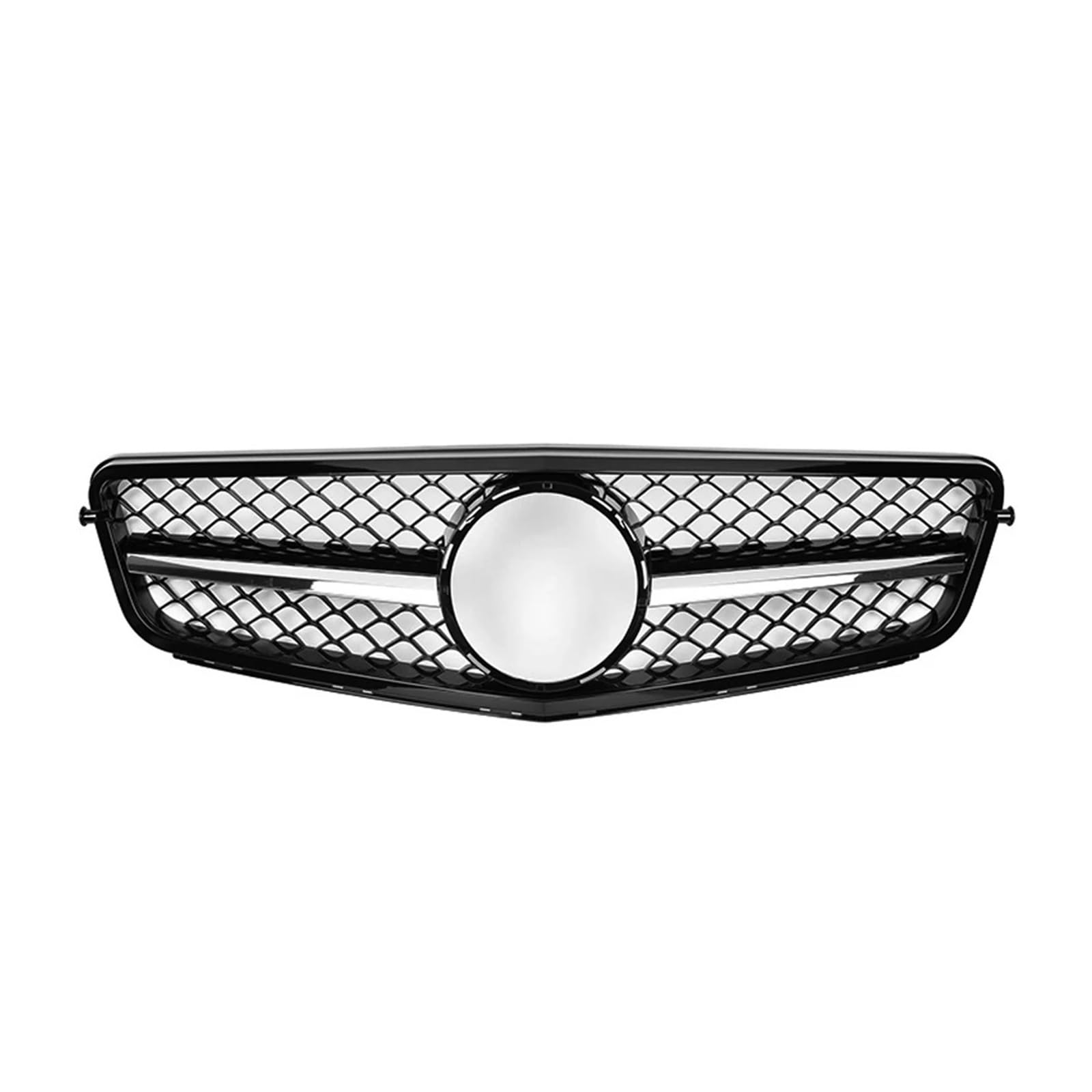 Auto Frontgrill Glänzend Schwarzer Frontgrill Im GTR-Stil, Chrom-Silber-Raute-Grill Für Benz C-Klasse C180 C200 C350 W204 2008 2009 2010 2011 2012 2013 2014 Kühlergrill(AMG-Chrome 1 Pin) von RFSHOP