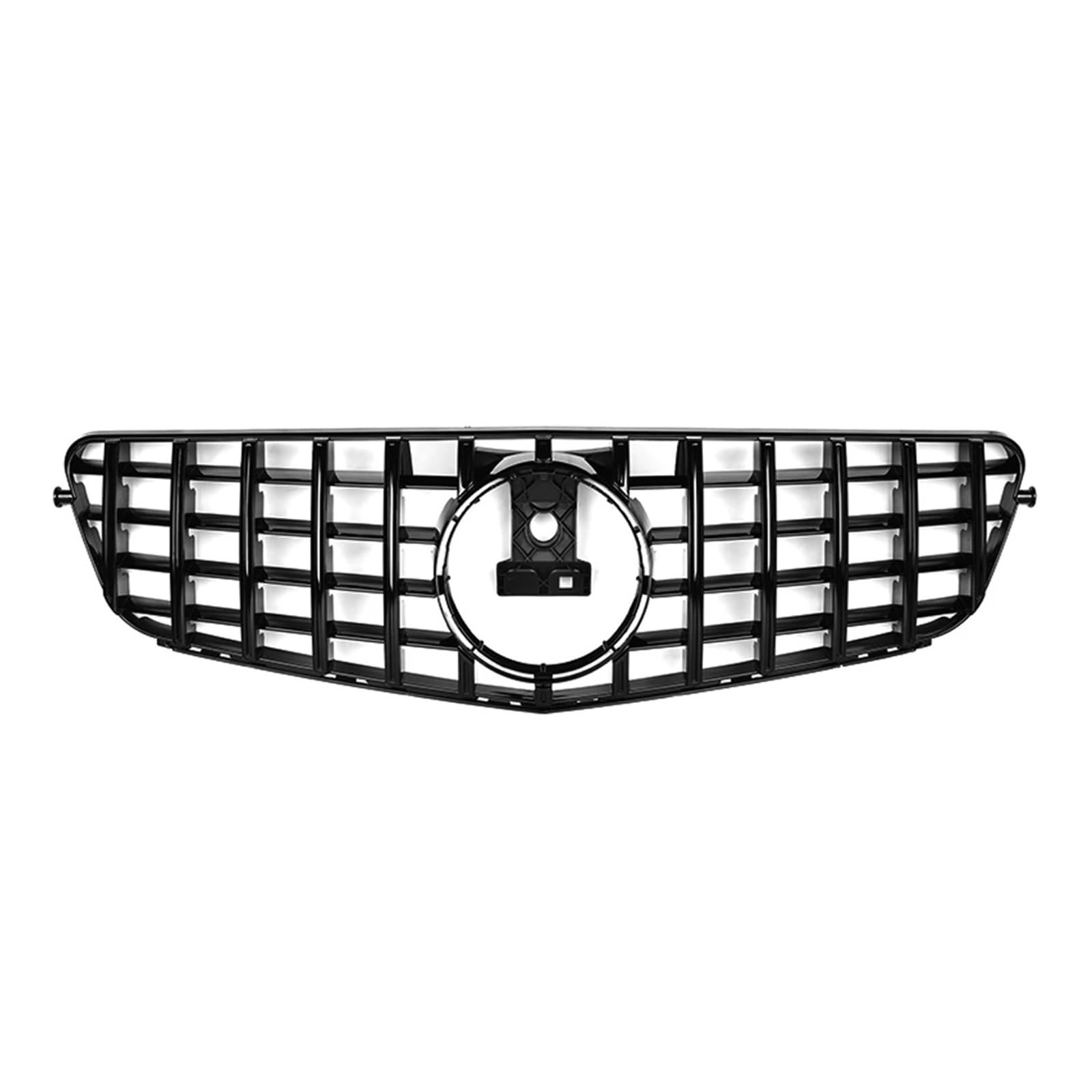 Auto Frontgrill Glänzend Schwarzer Frontgrill Im GTR-Stil, Chrom-Silber-Raute-Grill Für Benz C-Klasse C180 C200 C350 W204 2008 2009 2010 2011 2012 2013 2014 Kühlergrill(GTR-Black) von RFSHOP