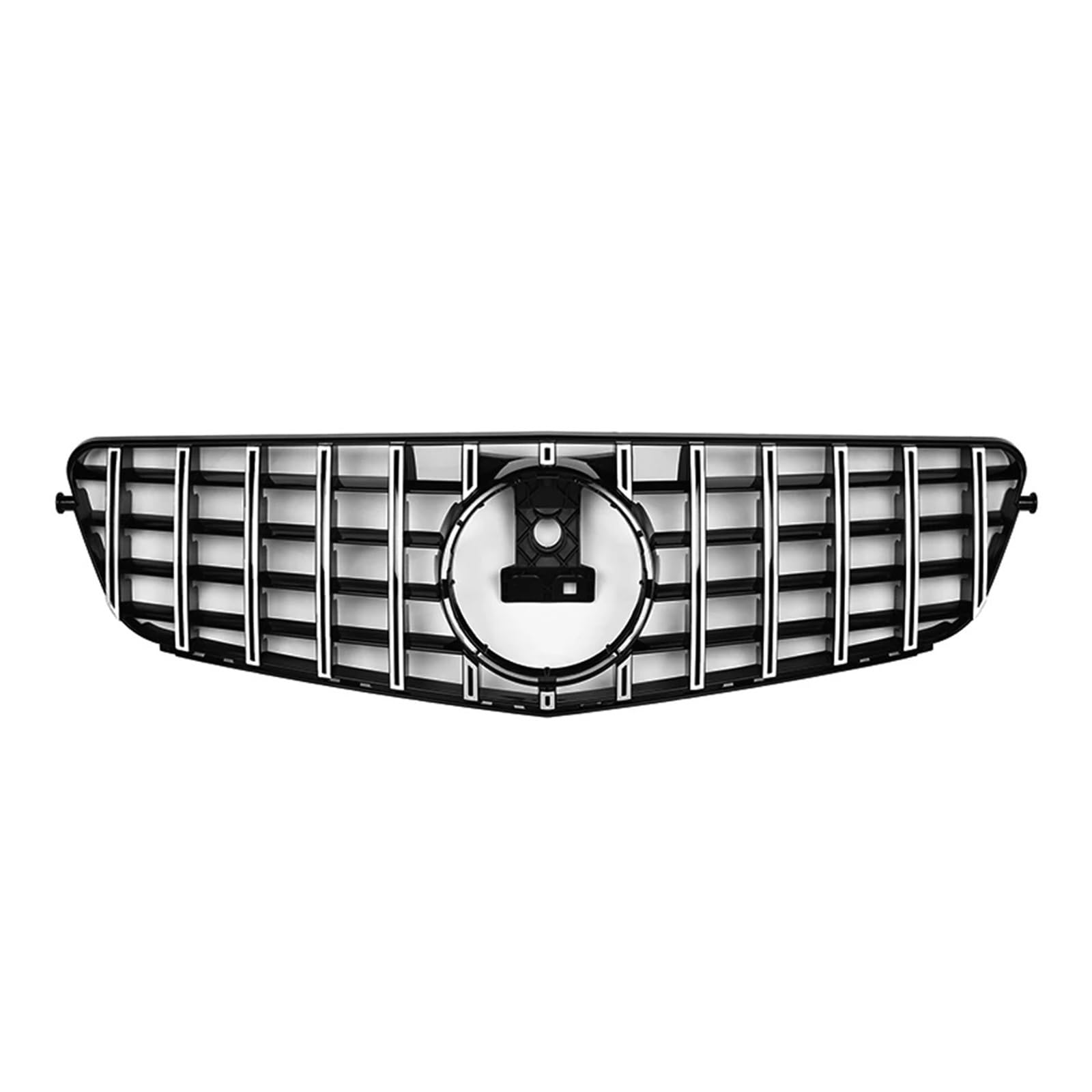 Auto Frontgrill Glänzend Schwarzer Frontgrill Im GTR-Stil, Chrom-Silber-Raute-Grill Für Benz C-Klasse C180 C200 C350 W204 2008 2009 2010 2011 2012 2013 2014 Kühlergrill(GTR-Silver) von RFSHOP