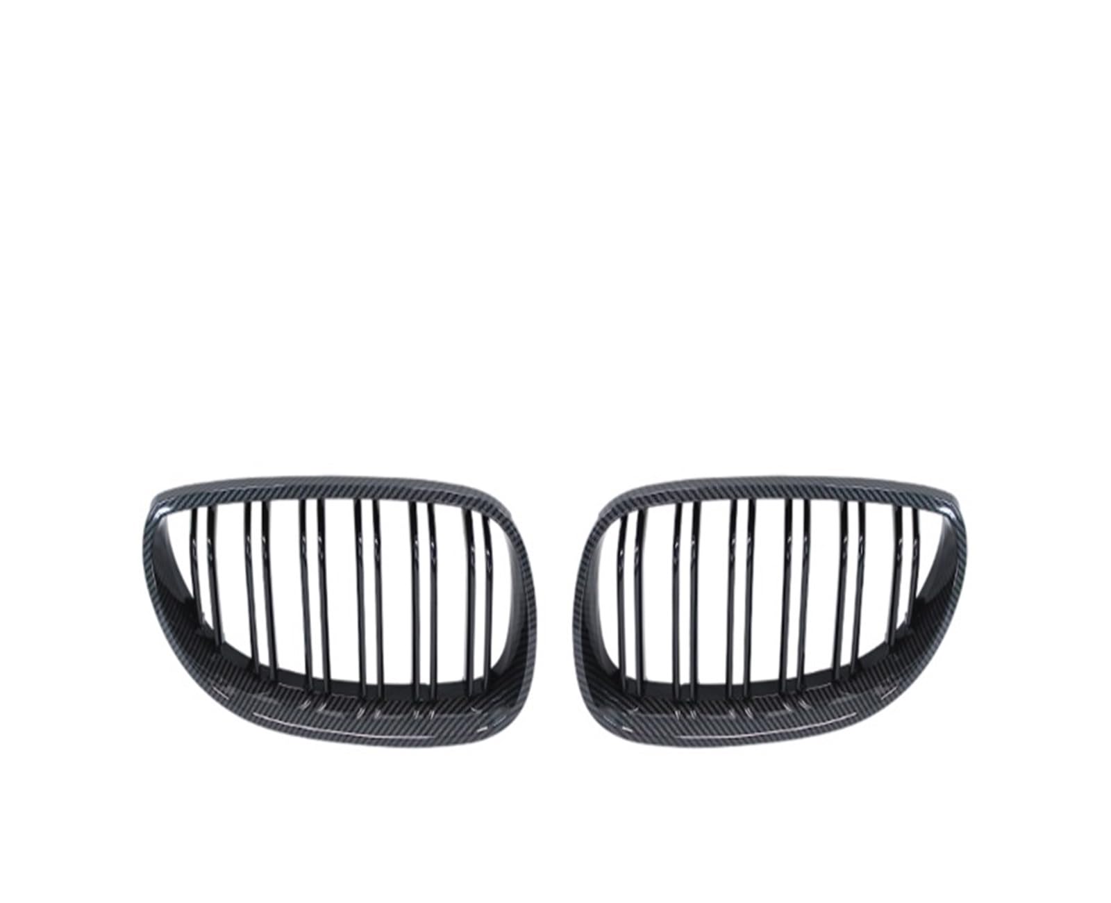 Auto Frontgrill Grill Vorne Niere Sport Gitter Haube Grill Für E60 E61 5 Serie M5 525I 525Xi 528I 528Xi 530I 530Xi 2003-2009 Kühlergrill(Double Line Carbon) von RFSHOP