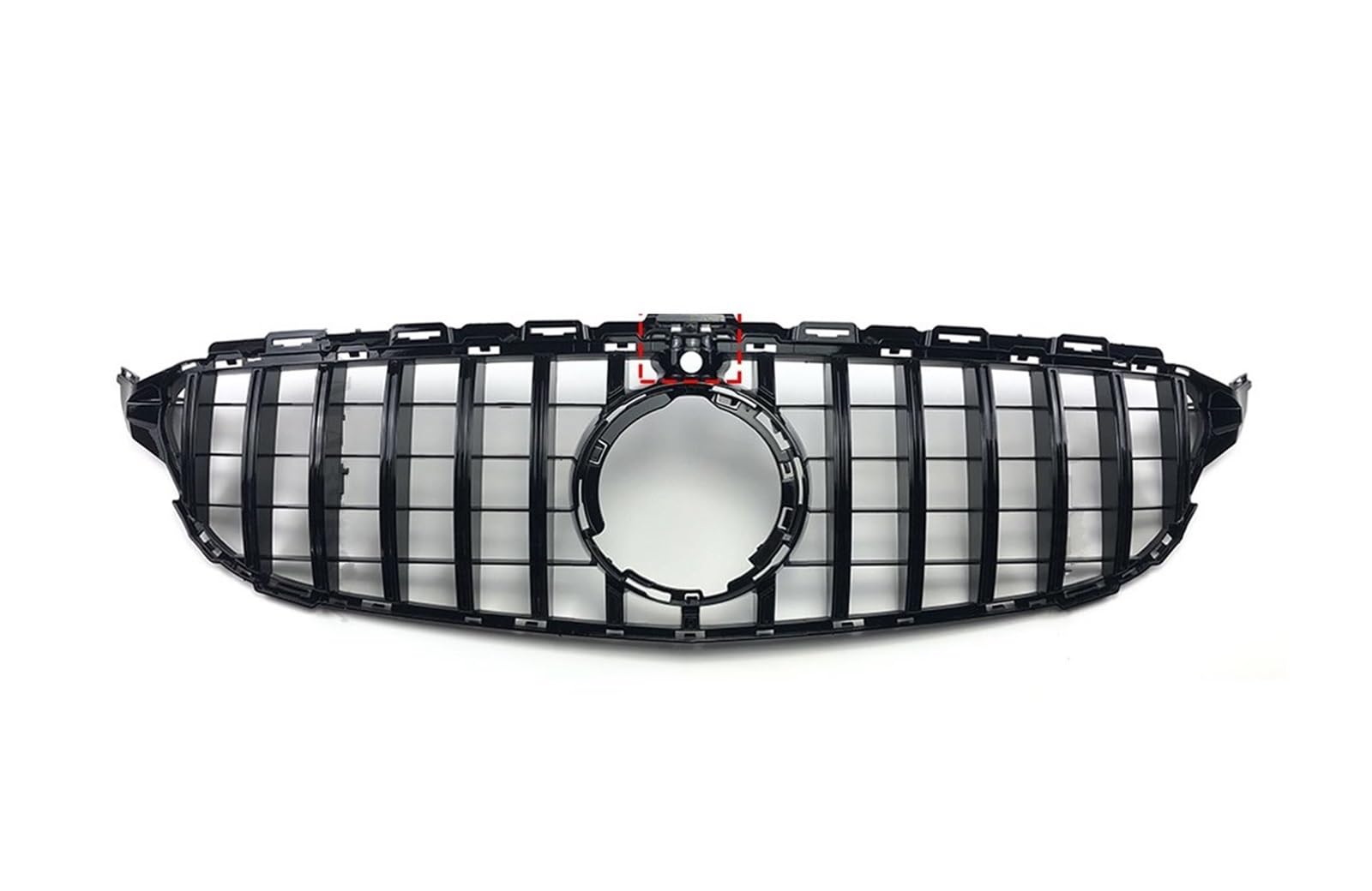 Auto Frontgrill Kühlergrill Stoßstange Grill GT Stil Für Benz W205 S205 C205 C260 C250 C180 C200 C300 2014 2015 2016-2021 Sport Tuning Refit Kühlergrill(19-21 Black with Cam) von RFSHOP