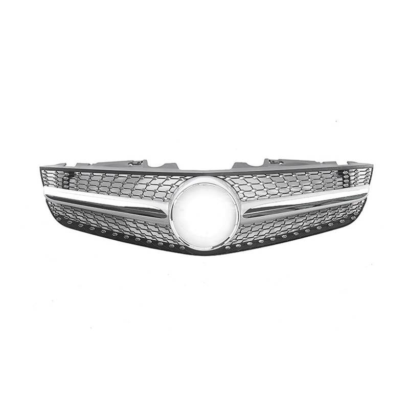 Auto Frontgrill Kühlergrill-Upgrade Im Diamant-Stil Tuning-Grills Für Benz R230 SL-Klasse SL300 SL350 SL500 SL550 SL600 2008–2011 2012 Kühlergrill(Silber) von RFSHOP