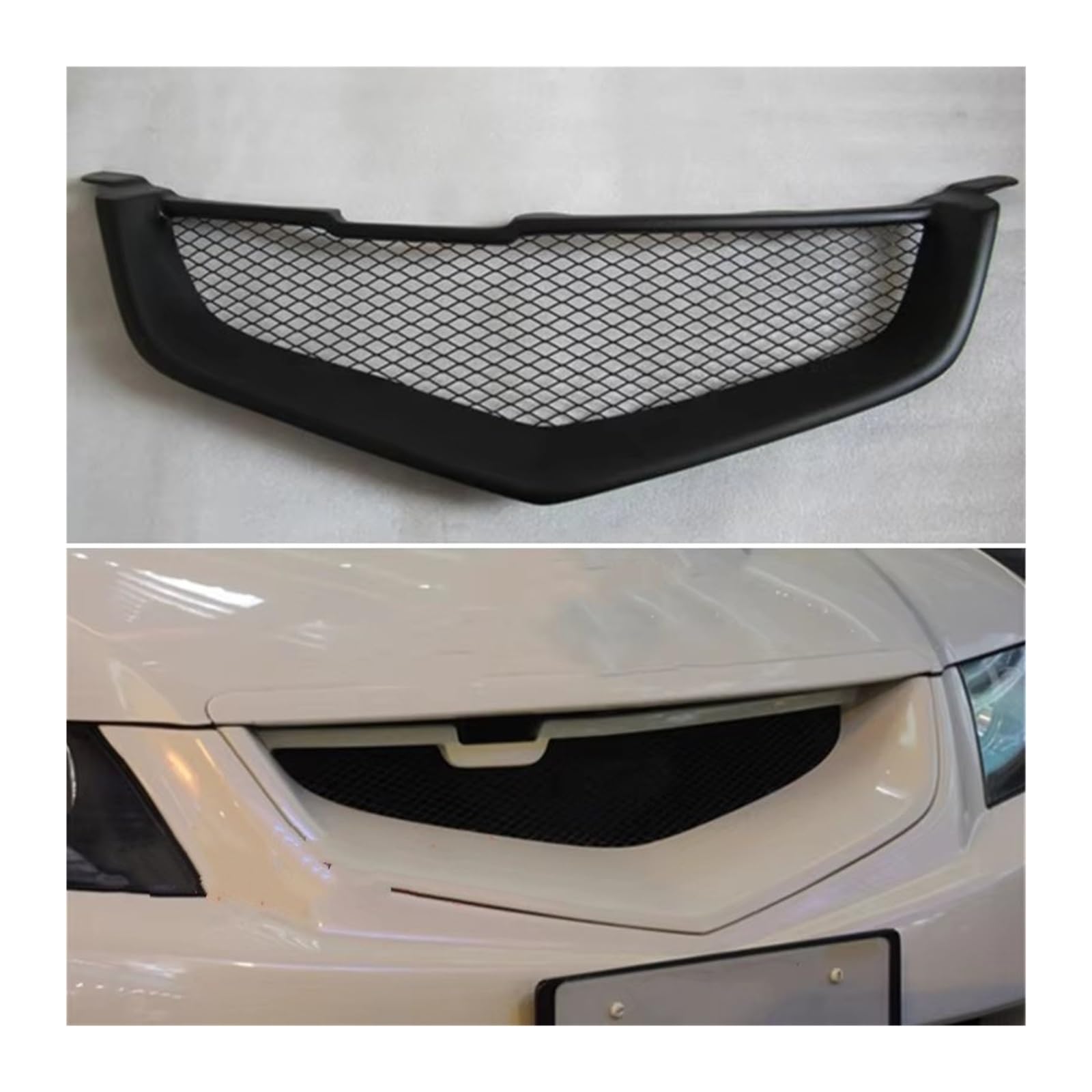 Auto Frontgrill Refitt Vorne Mitte Racing Grille Abdeckung Zubehör Body Kit Für Accord CL7 Euro R TSX 2003 2004 2005 Kühlergrill von RFSHOP