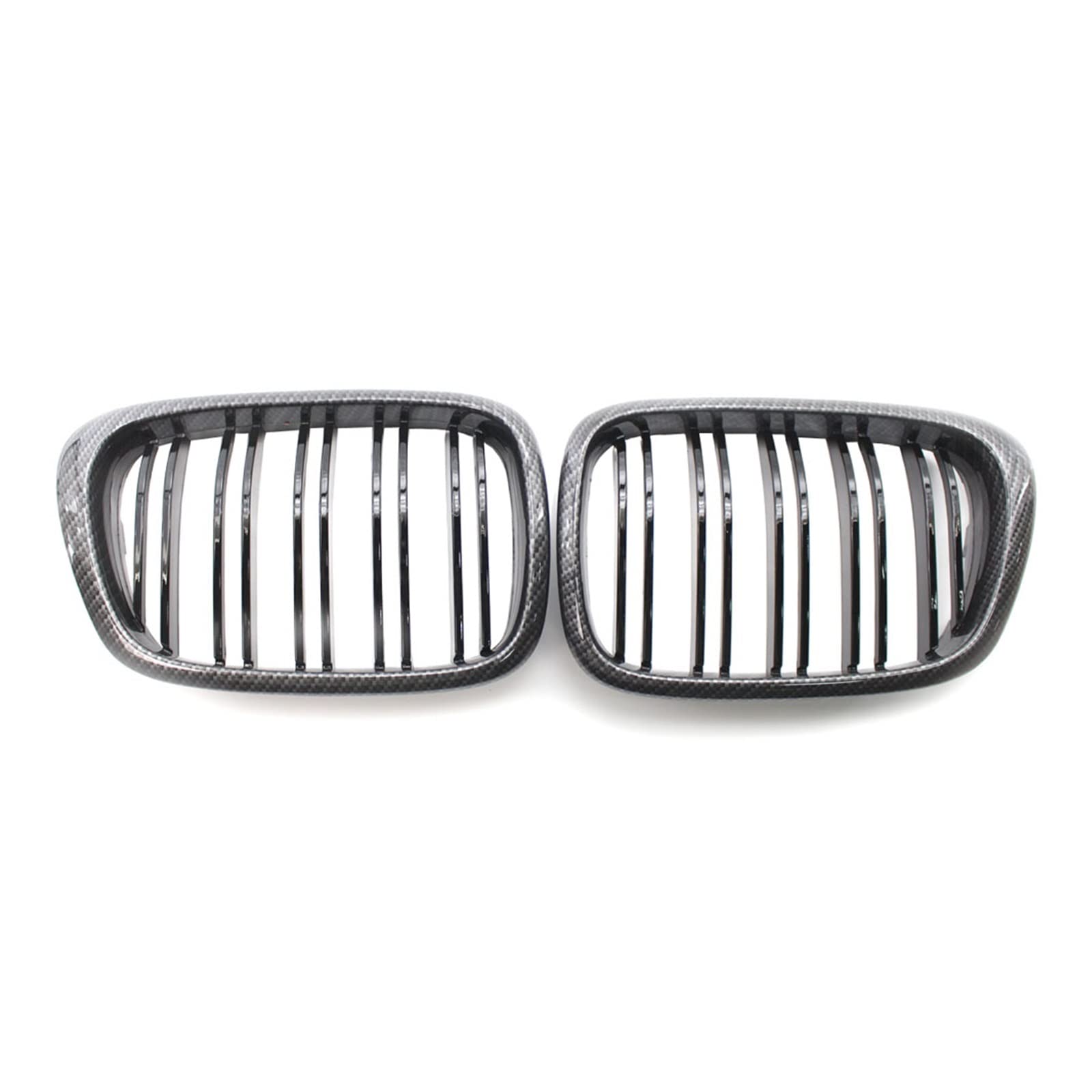 Auto Frontgrill Vorne Der Mitte Mattschwarz Breiter Nierengrill Für E39 525 528 530 535 M5 1997 1998–2000 2001 2002 2003 Frontgrill Auto-Kühlergrill Kühlergrill(Carbon Fiber E) von RFSHOP