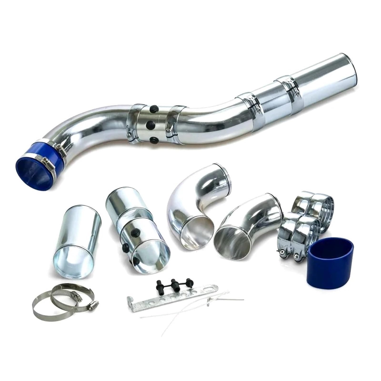 Auto-Luftansaugrohr Universelles 3-Zoll-76-mm-Luftansaugrohr, Ansaugrohrsatz Aus Aluminiumlegierung, Turbo-Direkt-Kaltluftfilter-Einspritzsystem Lufteinlässe von RFSHOP