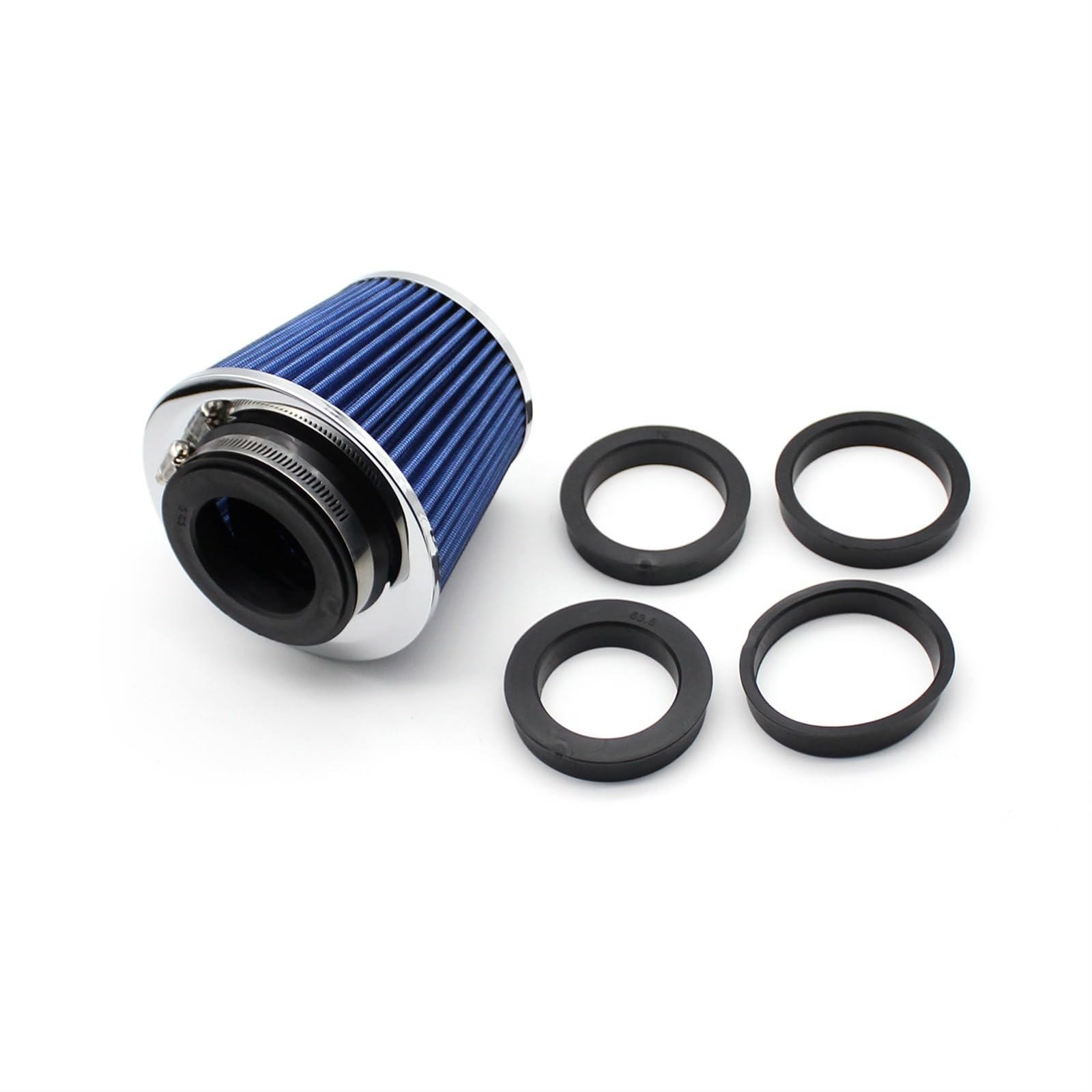 Auto-Lufteinlassrohr Auto-High-Flow-Luftfilter Kaltlufteinlass Universalfilter 2,53Zoll 3,5Zoll Für Sport-Rennwagen Motorlufteinlass 9080767063MM Ansaugschlauch von RFSHOP