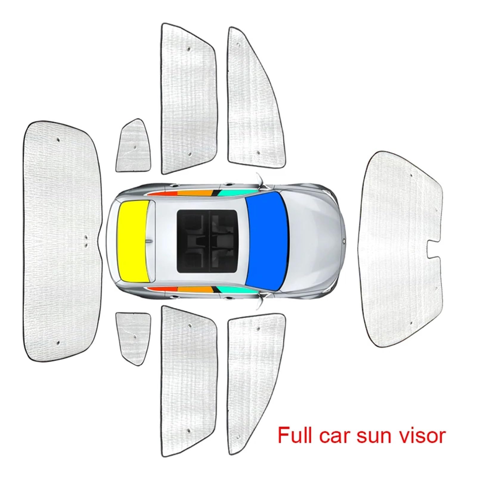 Autofenster Sonnenschutz Auto-Sonnenblenden UV-Schutz, Seitenfenster-Vorhang Visier Windschutzscheibe, Zubehör Für Chevrolet Für Seeker Für TRAX 2023 2024 2025 Solljusskydd(8pcs Whole car) von RFSHOP