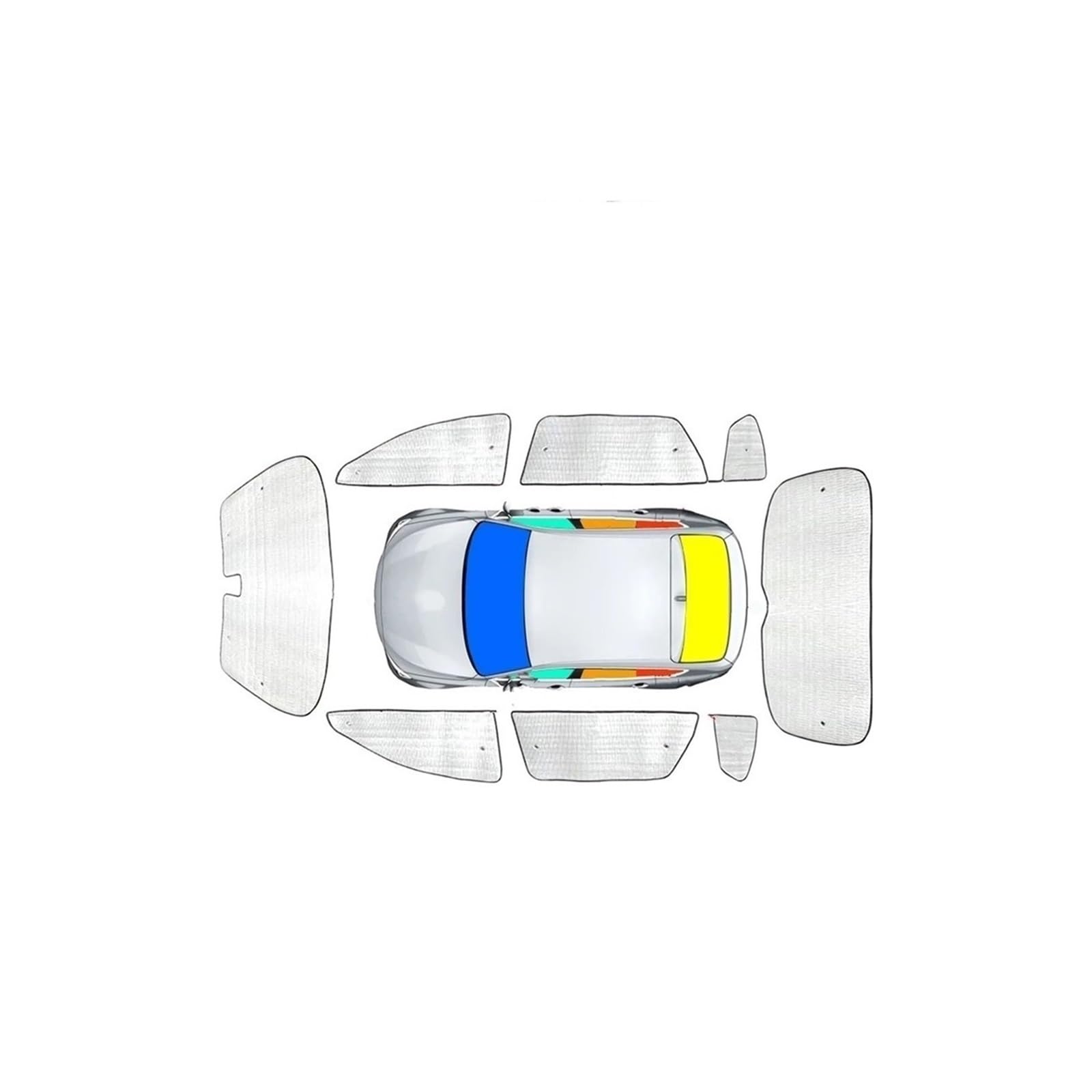 Autofenster Sonnenschutz Auto-Sonnenschut UV-Schutz Fenstervorhang Visier Windschutzscheibe Zubehör Für VW, Für Atlas, Für Cross, Für Sport 2018 – 2021 2022, 2023, 2024, 2025 Solljusskydd(Whole Car Sp von RFSHOP