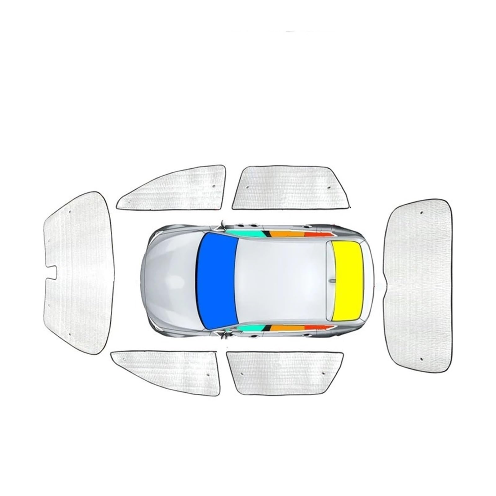 Autofenster Sonnenschutz Auto-Sonnenschutz, UV-Schutz, Seitenfenster-Vorhang, Sonnenschutz Visier Frontscheiben-Zubehör, Für Chery Für OMODA S5 O5 2022 2023 2024 2025 Solljusskydd(8pcs Whole car) von RFSHOP