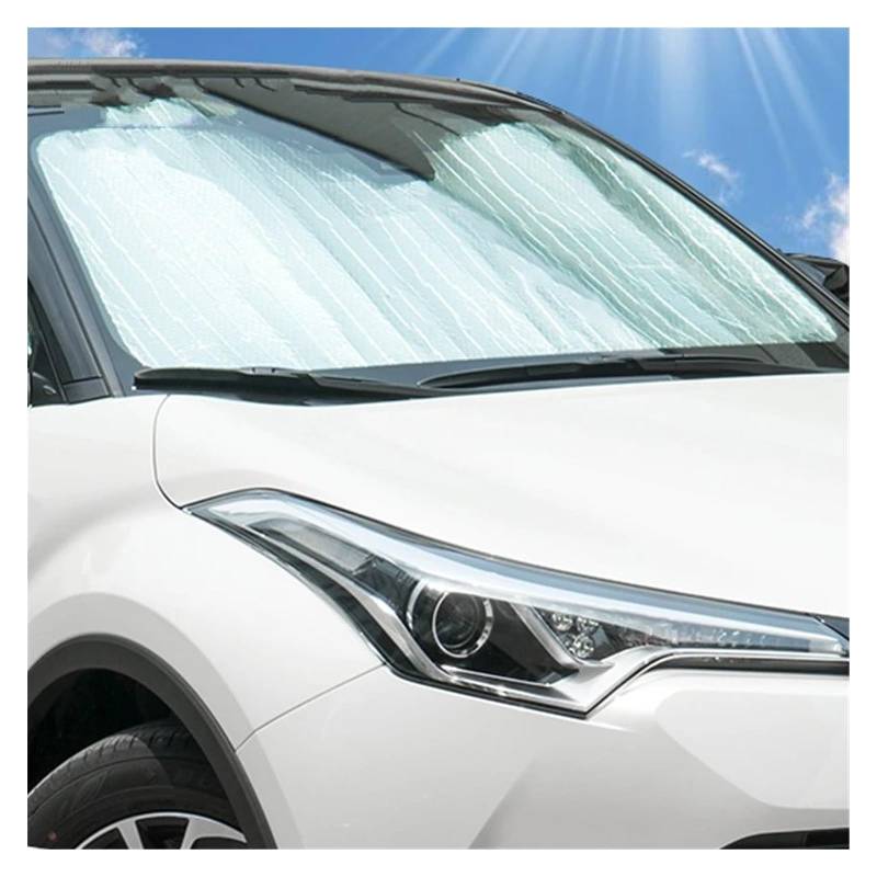 Autofenster Sonnenschutz Auto-Sonnenschutz Aus Aluminiumfolie Windschutzscheibe Hinten Vorne Und Hinten Für Toyota, Für CHR, Für C-HR XA10 2018 2019 2020 2021 2022 Solljusskydd von RFSHOP