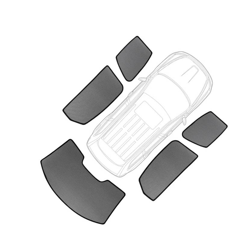 Autofenster Sonnenschutz Auto-Sonnenschutz Für Die Windschutzscheibe, Vorhang, Für Die Rückseite, Sonnenschutz Für Das Babyfenster, Für A4 B7 Limousine 2006 2007 2008 2009 Solljusskydd(5pcs) von RFSHOP