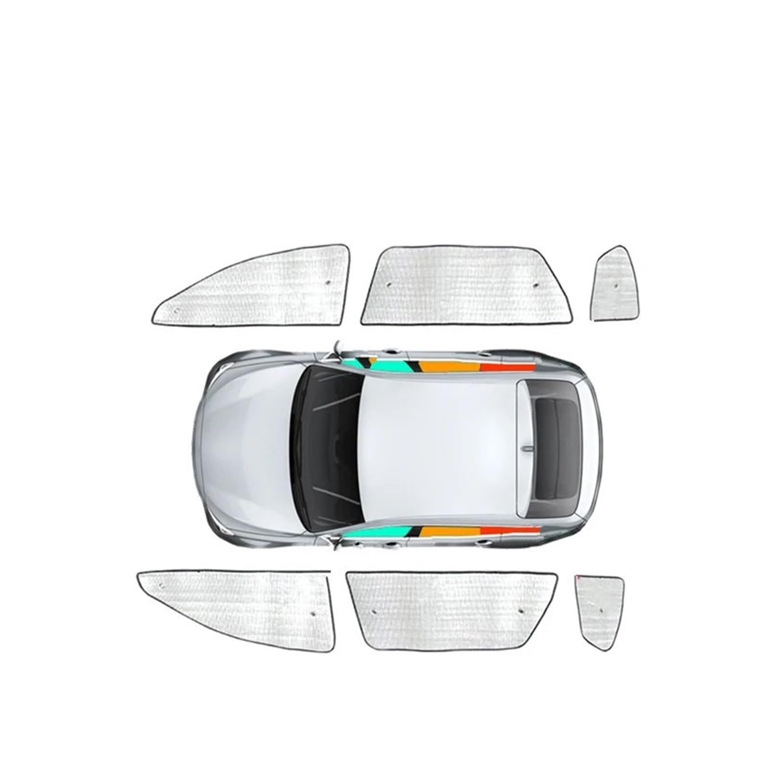 Autofenster Sonnenschutz Auto-Sonnenschutz UV-Schutz, Fenstervorhang Visier, Windschutzscheibe, Autozubehör Für Für Outlander 2016 – 2020 2021 2022 2023 2024 2025 Solljusskydd(4pcs Car Door 16-21) von RFSHOP