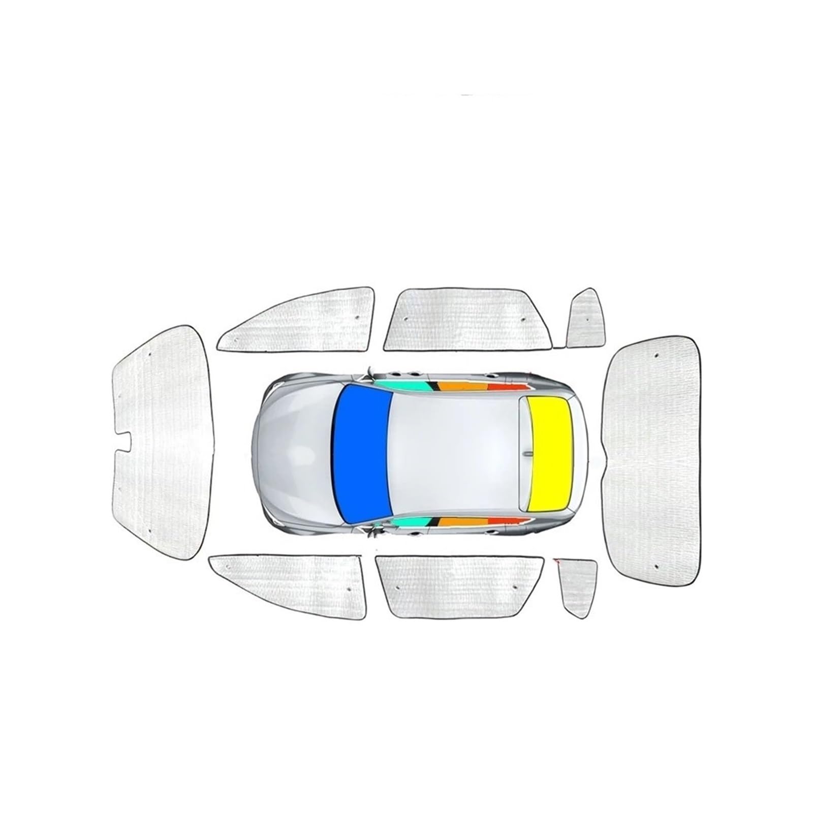 Autofenster Sonnenschutz Auto-Sonnenschutz UV-Schutz, Seitenfenster-Vorhang, Sonnenschutzvisier Frontscheiben-Innenzubehör Für Kadjar 2016 2017 2018 2019 2020 2021 2022 Solljusskydd(8pcs Whole car) von RFSHOP