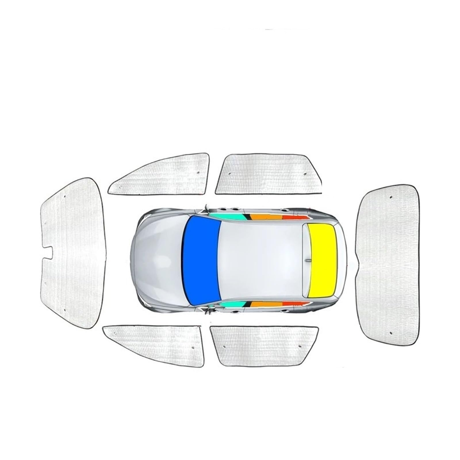 Autofenster Sonnenschutz Auto-Sonnenschutz UV-Schutz, Seitenfenster-Vorhang Visiermatte, Für Aeolus, Für EX1, Für Dacia Electric 2020 2021 2022 2023 2024 2025 Solljusskydd(Whole 20-25) von RFSHOP