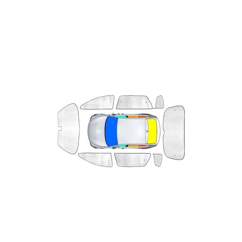 Autofenster Sonnenschutz Auto-Sonnenschutz UV-Schutz Seitenfenster-Vorhang Visier Windschutzscheibe Internes Zubehör Für X5 G05 F15 2013-2019 2020 2021 2022 2023 2024 2025 Solljusskydd(Whole Car for von RFSHOP