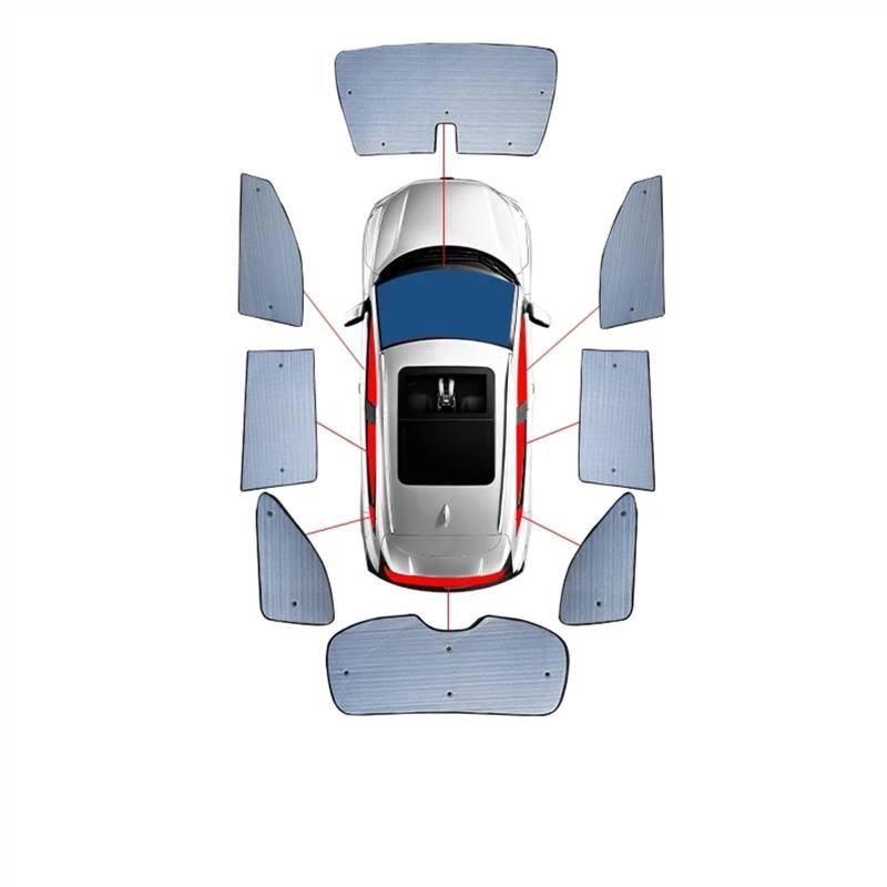 Autofenster Sonnenschutz Auto-Sonnenschutz UV-Schutzvorhang, Sonnenschutzvisier Frontscheibenabdeckung Schutz Der Privatsphäre, Zubehör Für ZR-V 2022 2023 Solljusskydd(Whole Car 1set) von RFSHOP