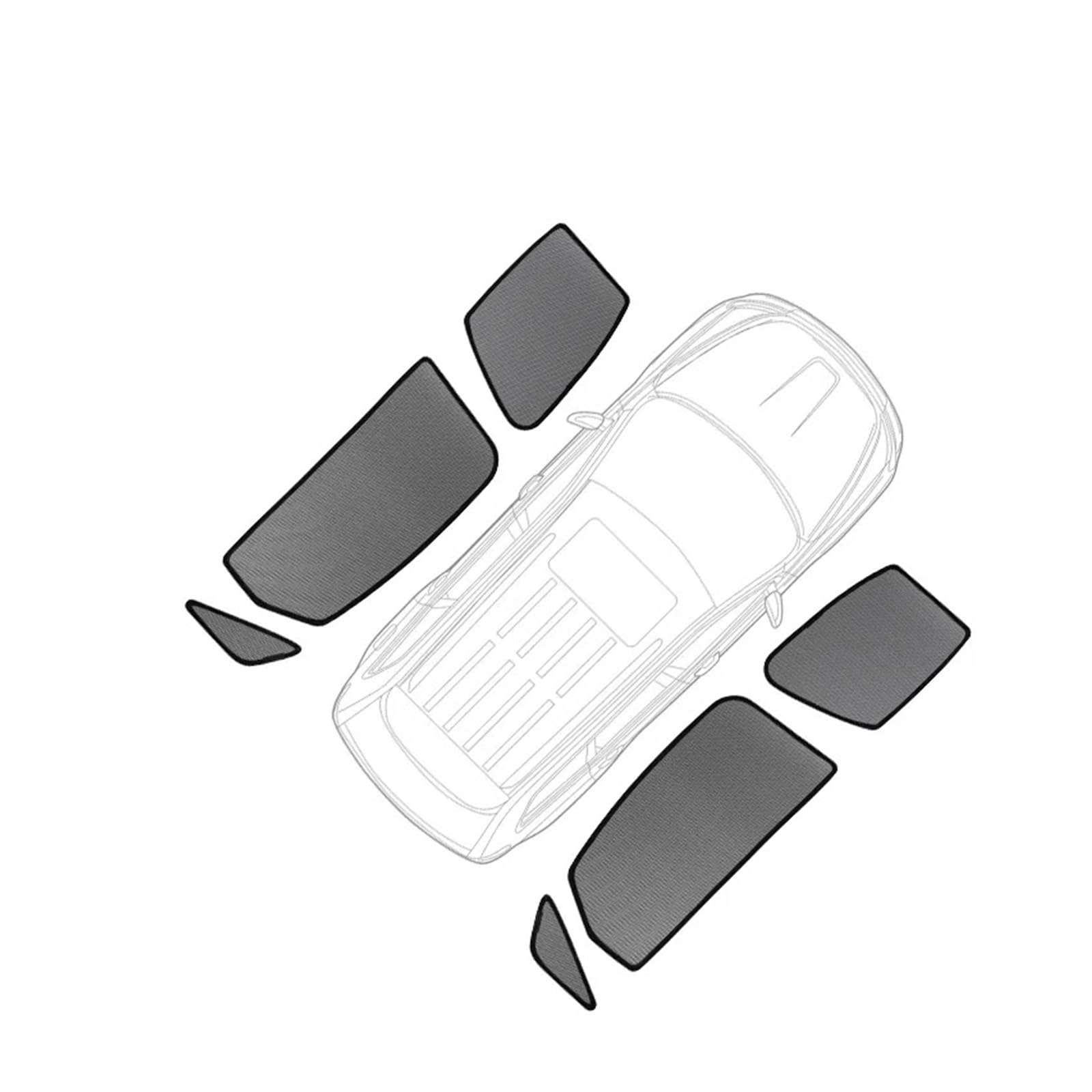 Autofenster Sonnenschutz Auto-Sonnenschutz Windschutzscheibe Zubehör Fahrzeugvorhang Seitenfenster-Sonnenschutz, Visier, Für Accord, Für X 10. 2018 2019 2020 2021 2022 Solljusskydd(6PCS Side Windows) von RFSHOP