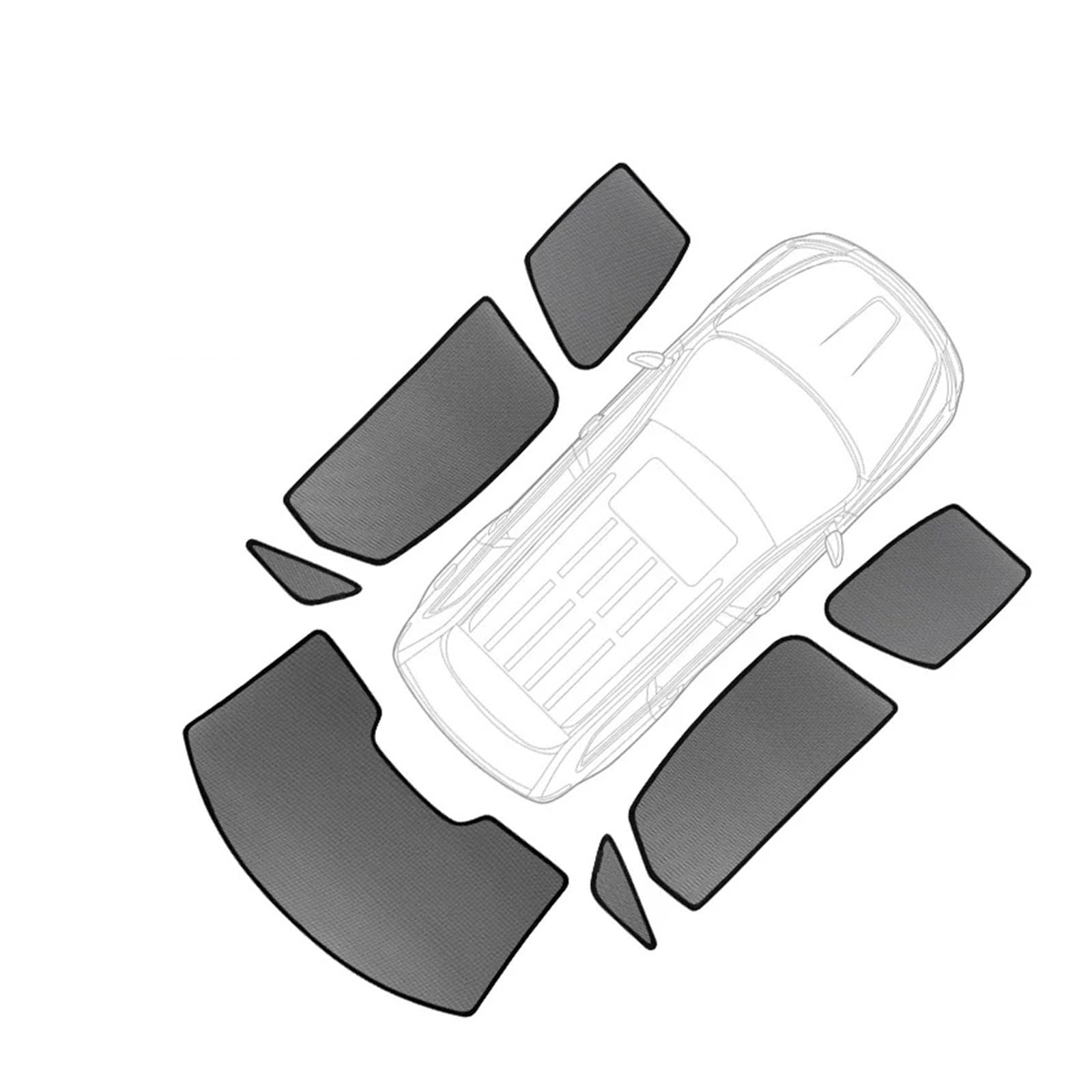 Autofenster Sonnenschutz Autofenster-Sonnenschutz UV-Schutz Auto-Vorhang Visiernetz Für Für Pajero V97, Für Montero, Für Shogun 2006 – 2016 2017 2018 2019 2020 2021 Solljusskydd(7pcs) von RFSHOP