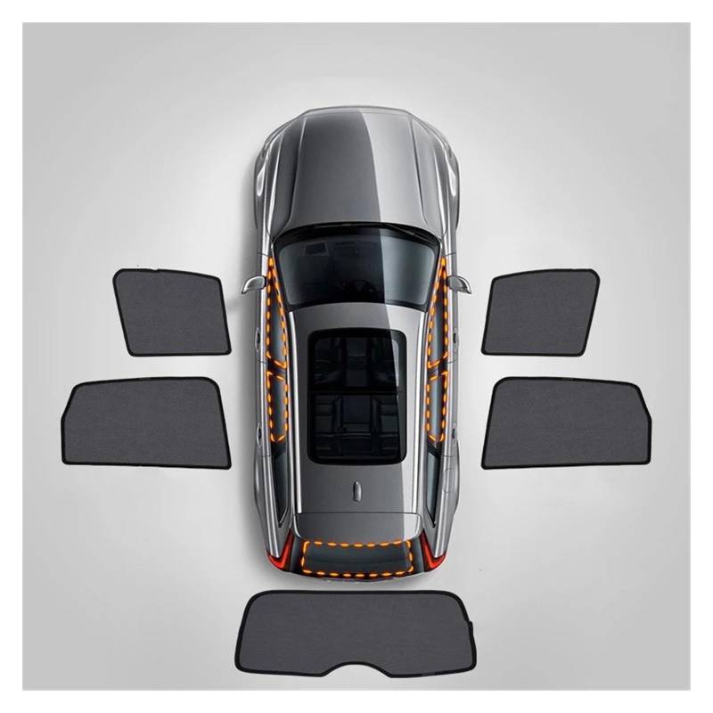 Autofenster Sonnenschutz Autofenster-Sonnenschutzschild Frontscheibe Rückseite Fenstervorhang Sonnenschutzvisier Für SEAT Ateca KH7 SUV 2016 2017 2018 2019 2020 2021 2022 2023 Solljusskydd(4Side and B von RFSHOP