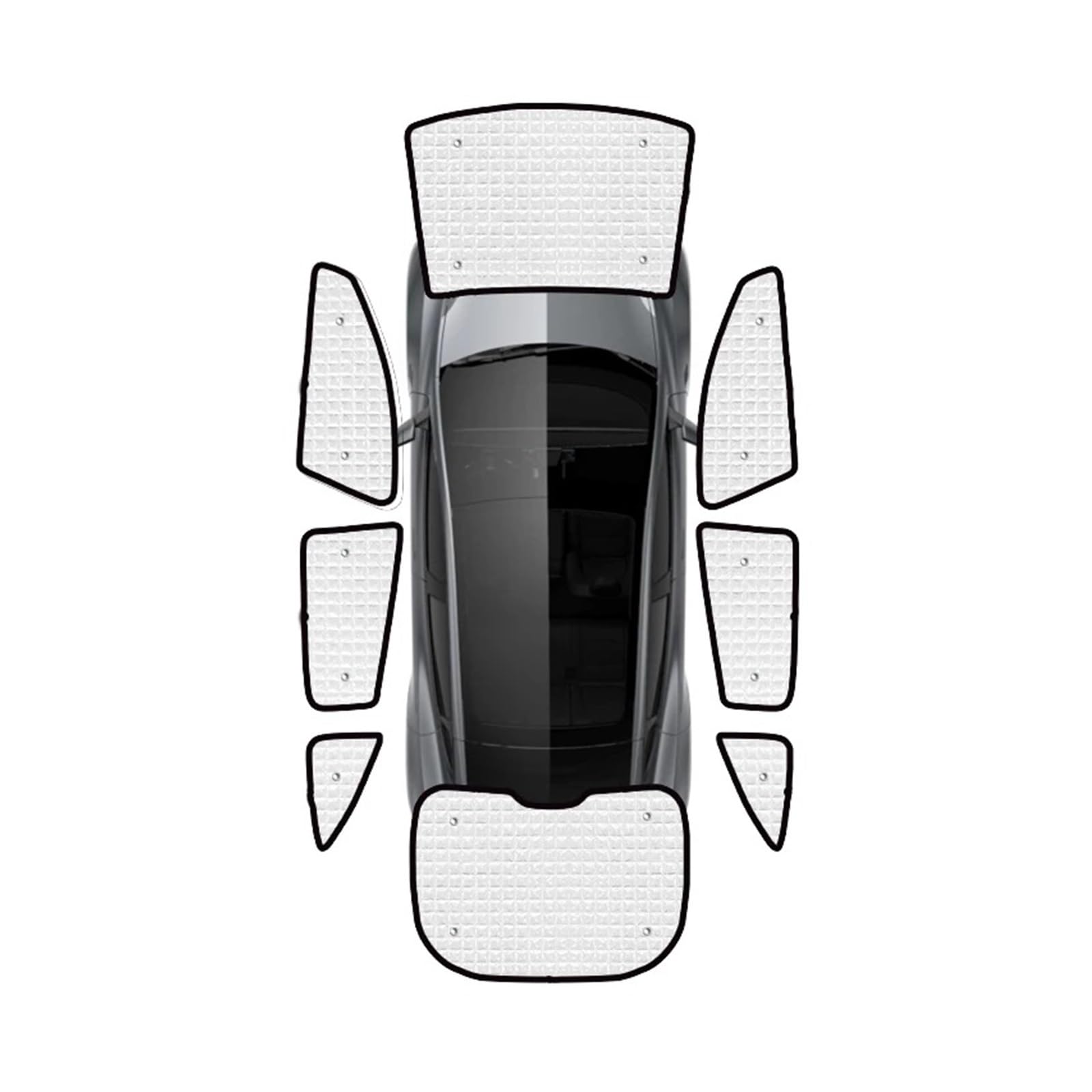 Autofenster Sonnenschutz Vollständige Abdeckung Sonnenschirme Frontscheiben Sonnenschutz Visiermatte Heckscheibenvorhang Für Tesla Für Modell Für Y 2020 2021 2022 2023 Solljusskydd(Full Side Windows) von RFSHOP