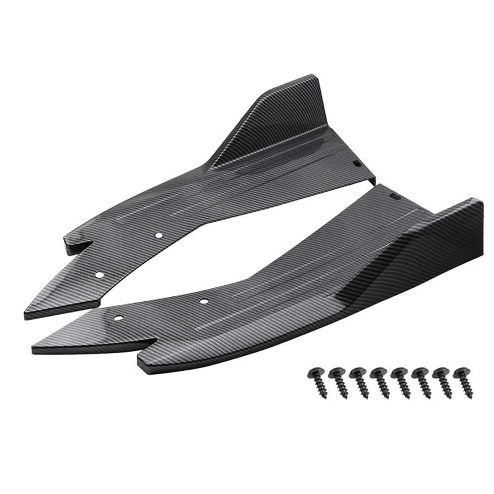 Automotive Seitenschweller Paar Universal Auto Heckspoilerlippe Carbon Fiber Flügelverkleidung Schutz Anti-Crash-Diffusor Seitenschweller Wrap Angle Splitter Auto Seitenschürze(B) von RFSHOP