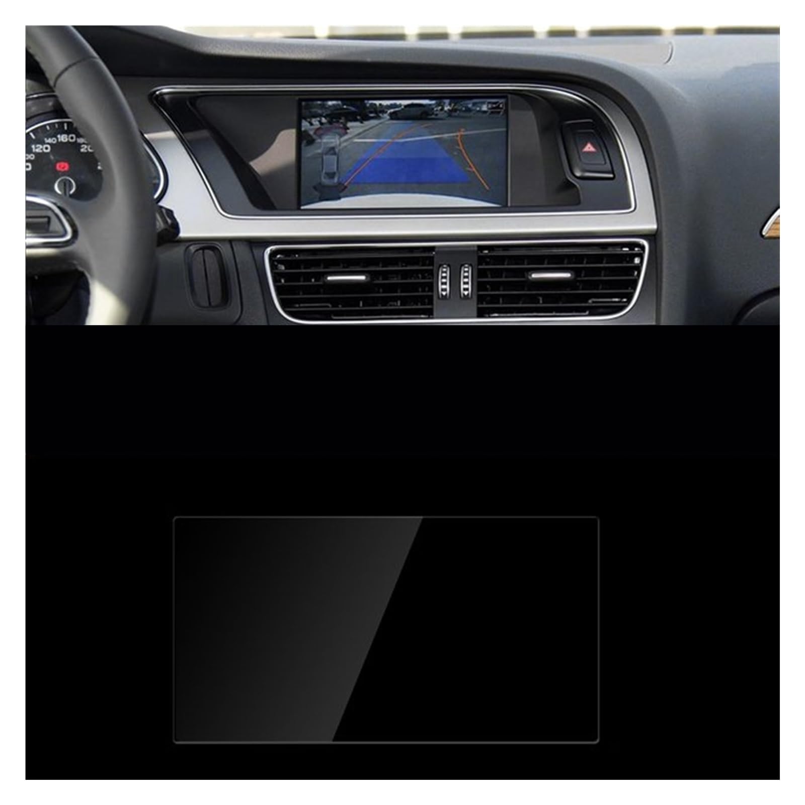 Displayschutzfolie Für A4 B8 Für A5 8T 2008-2016 Gehärtetes Glas Autonavigation Displayschutzfolie LCD-Displayaufkleber Anti-Kratz-Zubehör Displayschutz von RFSHOP