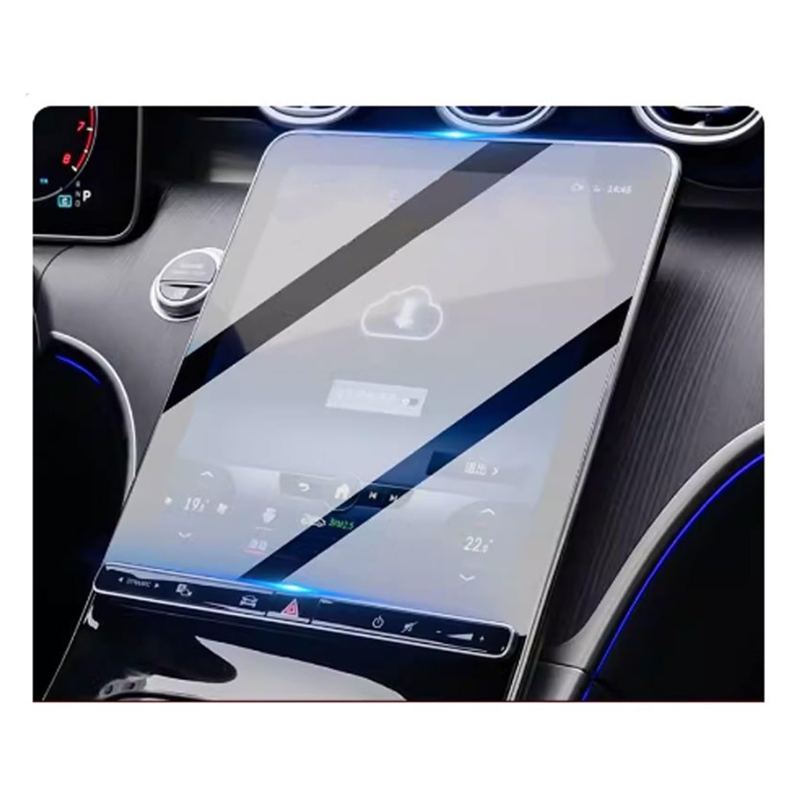 Displayschutzfolie Für Benz C-Class W206 2023 2022 Displayschutzfolie Aus Gehärtetem Glas, 12,3 Zoll Autonavigation, Kratzfeste Membran Displayschutz von RFSHOP