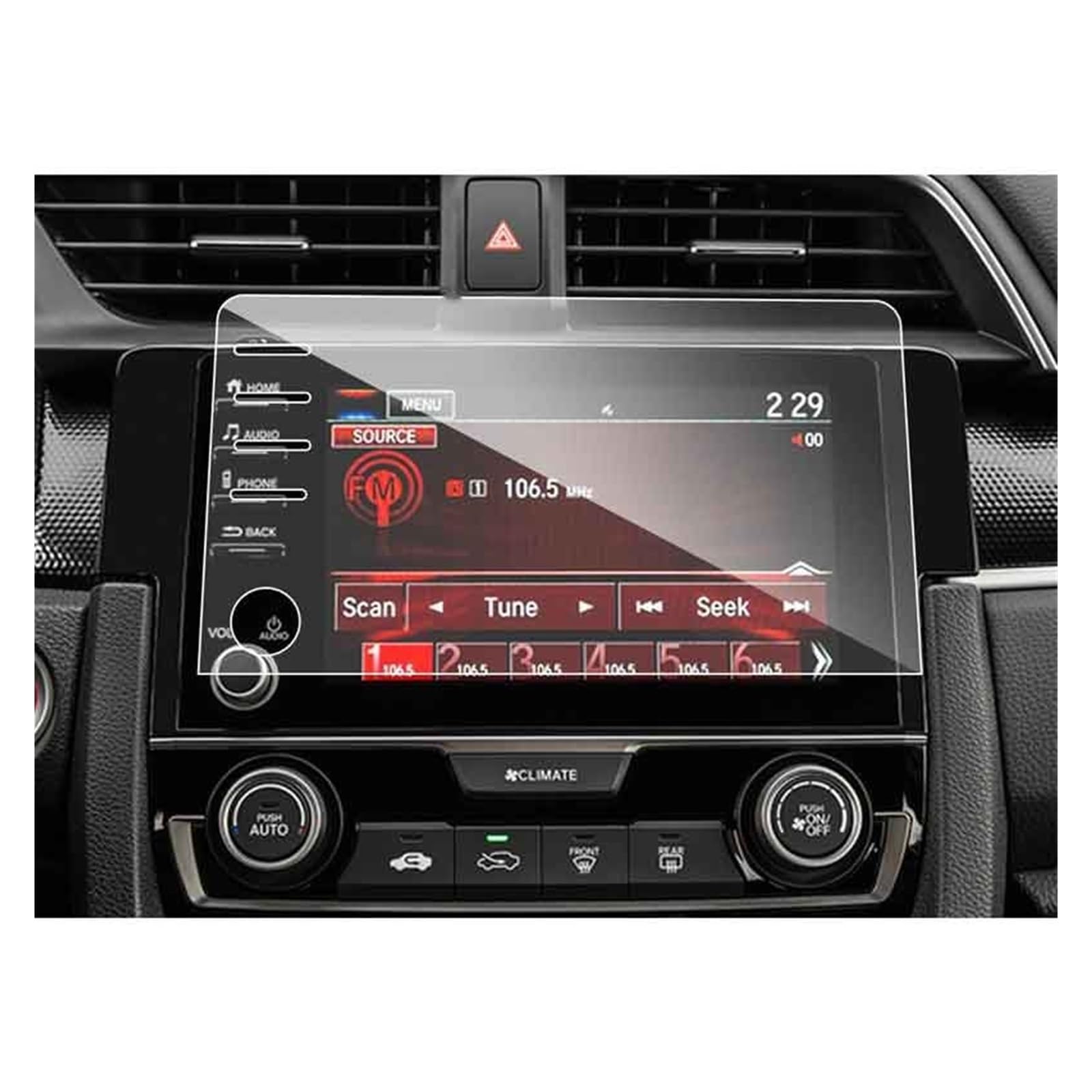 Displayschutzfolie Für Civic 10th 2019 2020 Auto GPS Navigation Center Touch Display Bildschirm Auto Innen Gehärtetem Glas Screen Protector Displayschutz von RFSHOP