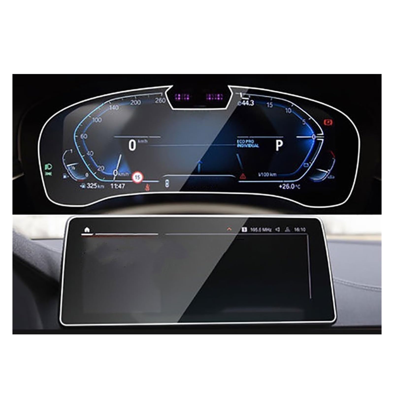 Displayschutzfolie Für G30 G31 Serie 5 2021 CarNavigation Instrume LCD Bildschirm Gehärtetem Glas Schutz Film Anti-Scratch Zubehör 12,5 Zoll Displayschutz von RFSHOP