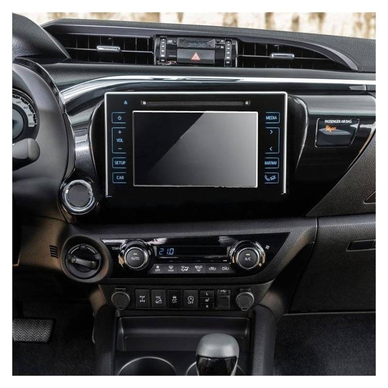 Displayschutzfolie Für Toyota Für HiLux 2019 2020 2021 Auto-Infotainment-GPS-Navigationsbildschirm Auto-Innenaufkleber Schutzfolie Aus Gehärtetem Glas Displayschutz von RFSHOP