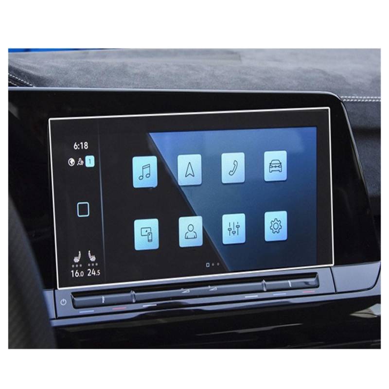 Displayschutzfolie Für VW Für Golf 8 MK8 Life Für GTI R 2020 2021 Autonavigation DVD GPS LCD Schutz Zubehör 9H Gehärtetes Glas Displayschutz von RFSHOP