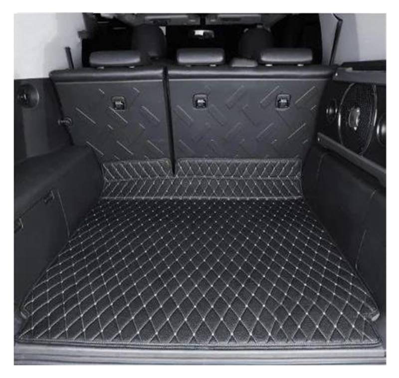 Kofferraummatte Kofferraumwanne Auto-Kofferraummatte Cargo-Liner Leder Für Toyota Für FJ Für Cruiser 2008 2009 2010 2011 2012 2013 2014 2015 2016 2017 2018 2019(Black beige,A) von RFSHOP