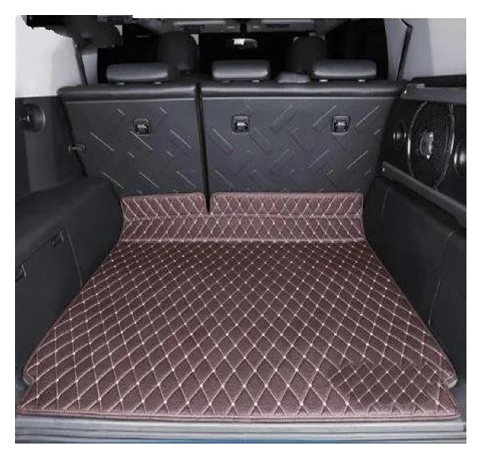 Kofferraummatte Kofferraumwanne Auto-Kofferraummatte Cargo-Liner Leder Für Toyota Für FJ Für Cruiser 2008 2009 2010 2011 2012 2013 2014 2015 2016 2017 2018 2019(Coffee,A) von RFSHOP