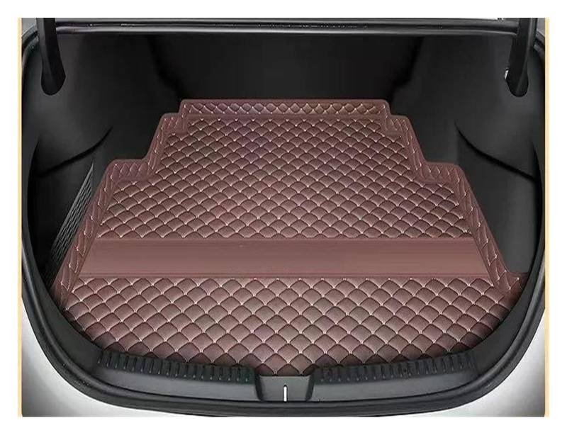 Kofferraummatte Kofferraumwanne Für Benz E-Klasse 2024 Kofferraumschutzmatte Aus PU-Leder Innenabdeckung Teilpolster Autozubehör Auto-Styling(Main pad Coffee) von RFSHOP