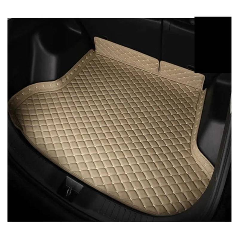 Kofferraummatte Kofferraumwanne Für Hyundai Für Tucson 2015 2016 2017 2018 2019 2020 SUV Cargo-Liner Zubehör Innen Boot Leder Kofferraummatte(Beige) von RFSHOP