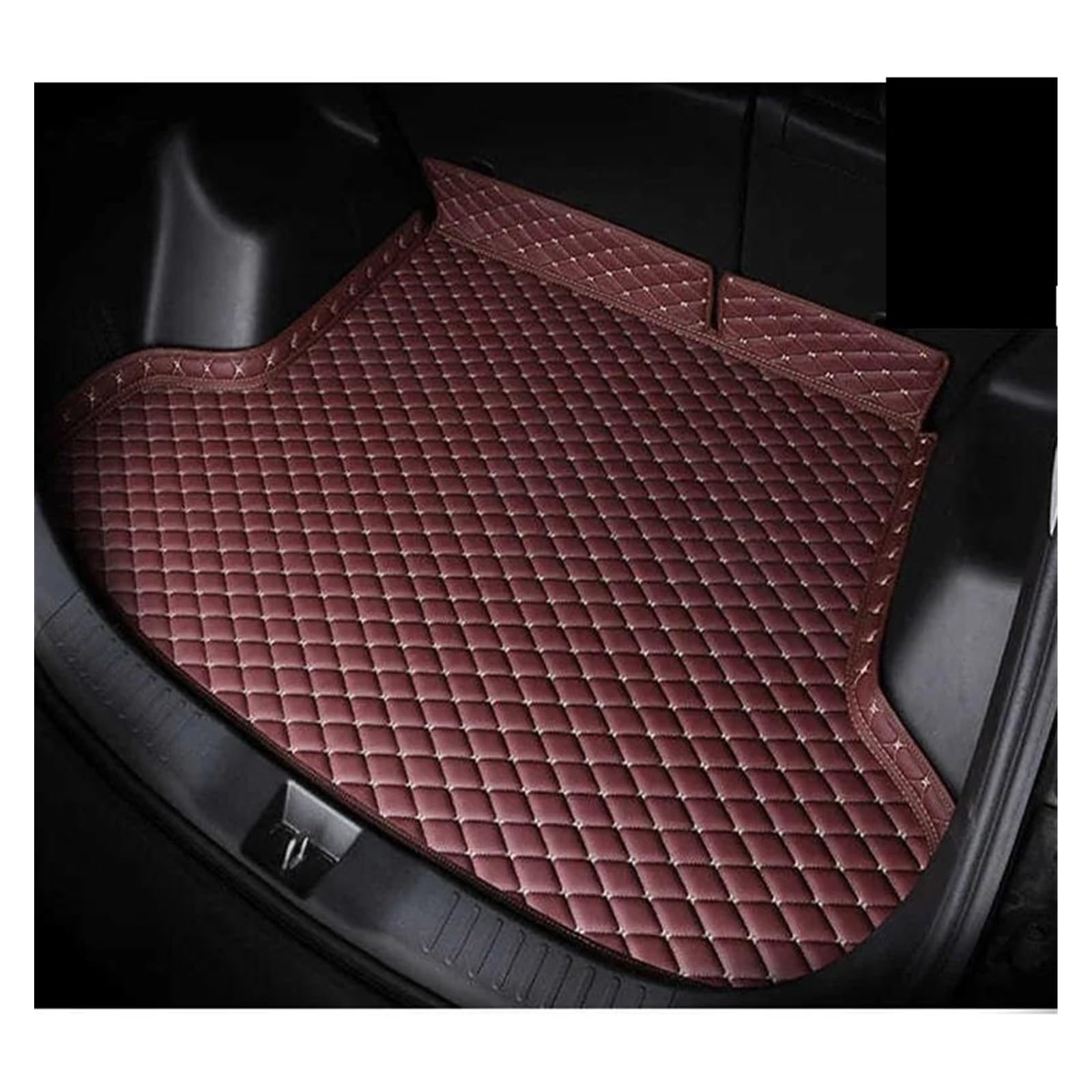 Kofferraummatte Kofferraumwanne Für Hyundai Für Tucson 2015 2016 2017 2018 2019 2020 SUV Cargo-Liner Zubehör Innen Boot Leder Kofferraummatte(Wine red) von RFSHOP