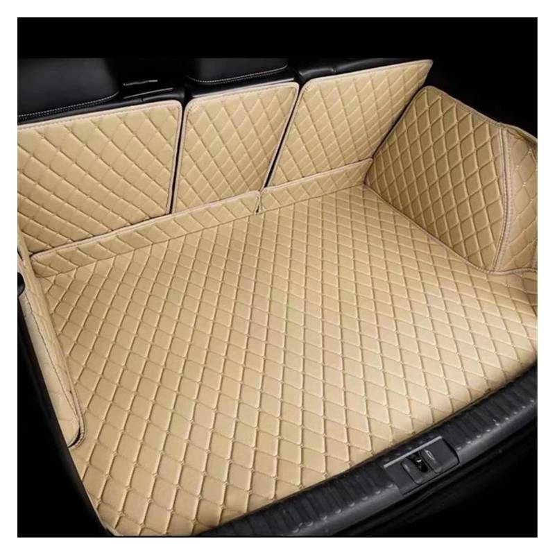 Kofferraummatte Kofferraumwanne Für Hyundai Für Tucson 2021 2022 2023 NX4 N Line Cargo-Liner Teppiche Abdeckung Pad Zubehör Innenraum Kofferraum Kofferraumschutzmatten(BEIGE 3D) von RFSHOP